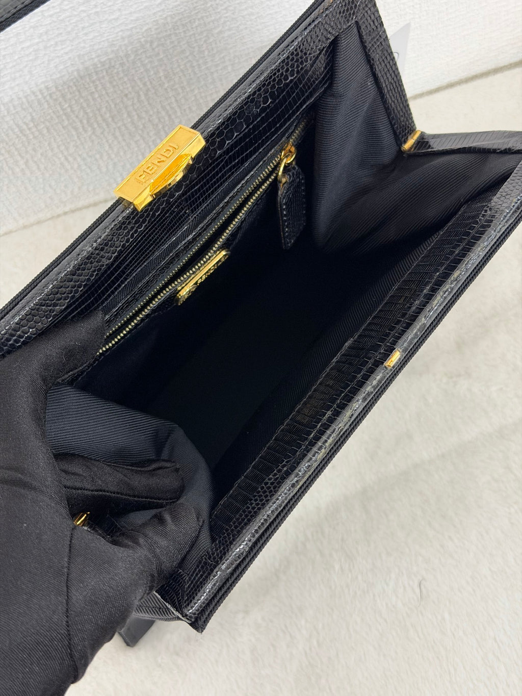 FENDI Nylon Frame Shoulder Bag