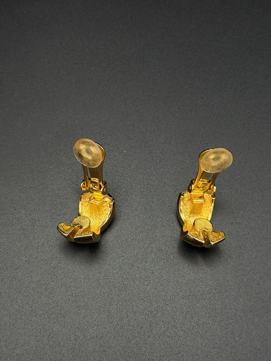 Christian Dior Gold Crossover Clip-On Earrings