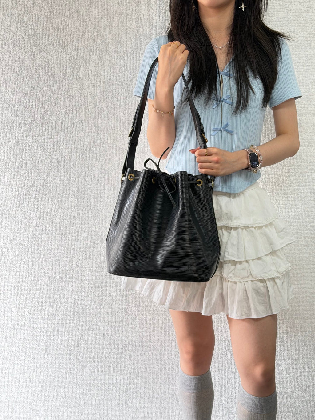 Louis Vuitton Épi Leather Noé Bag(Noir/Black coloration)