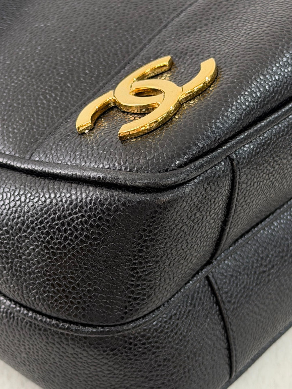 Chanel Triple Coco Caviar Chain Shoulder Bag