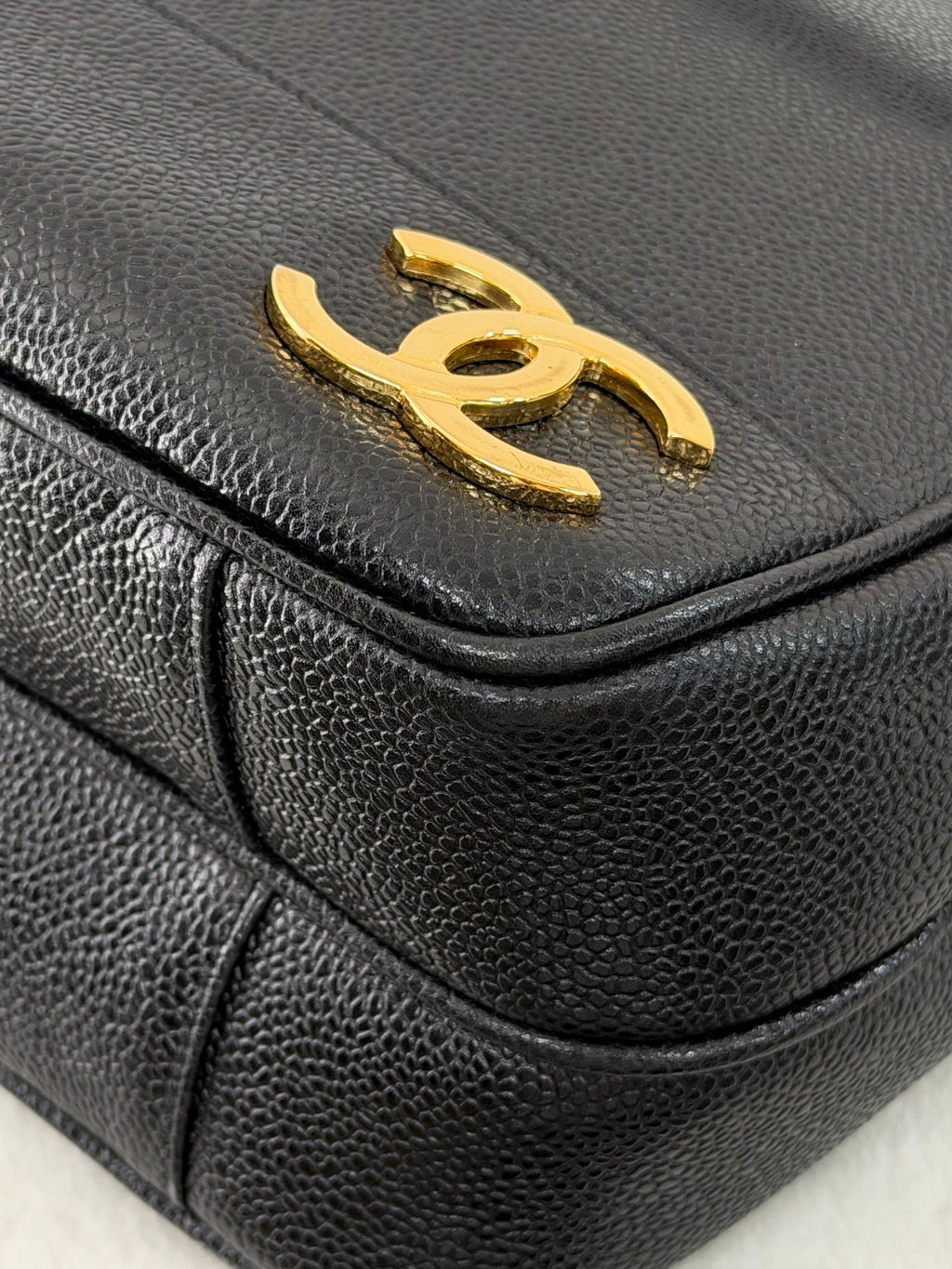 Chanel Triple Coco Caviar Chain Shoulder Bag