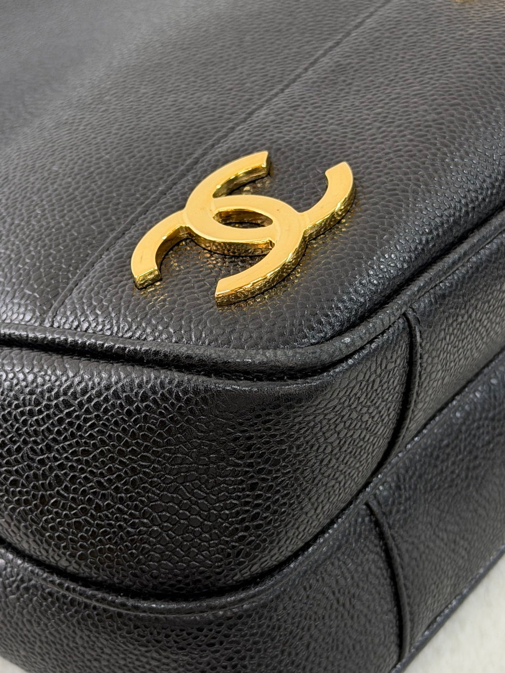 Chanel Triple Coco Caviar Chain Shoulder Bag