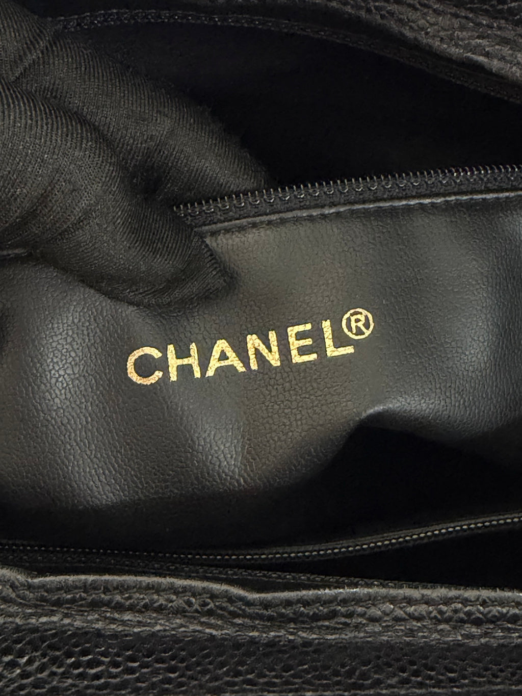 Chanel Triple Coco Caviar Chain Shoulder Bag