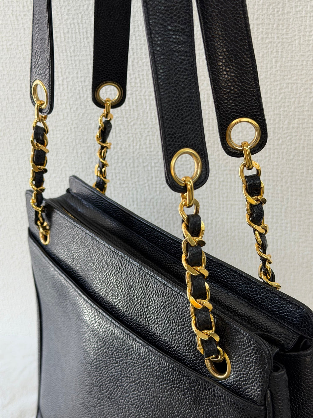 Chanel Triple Coco Caviar Chain Shoulder Bag
