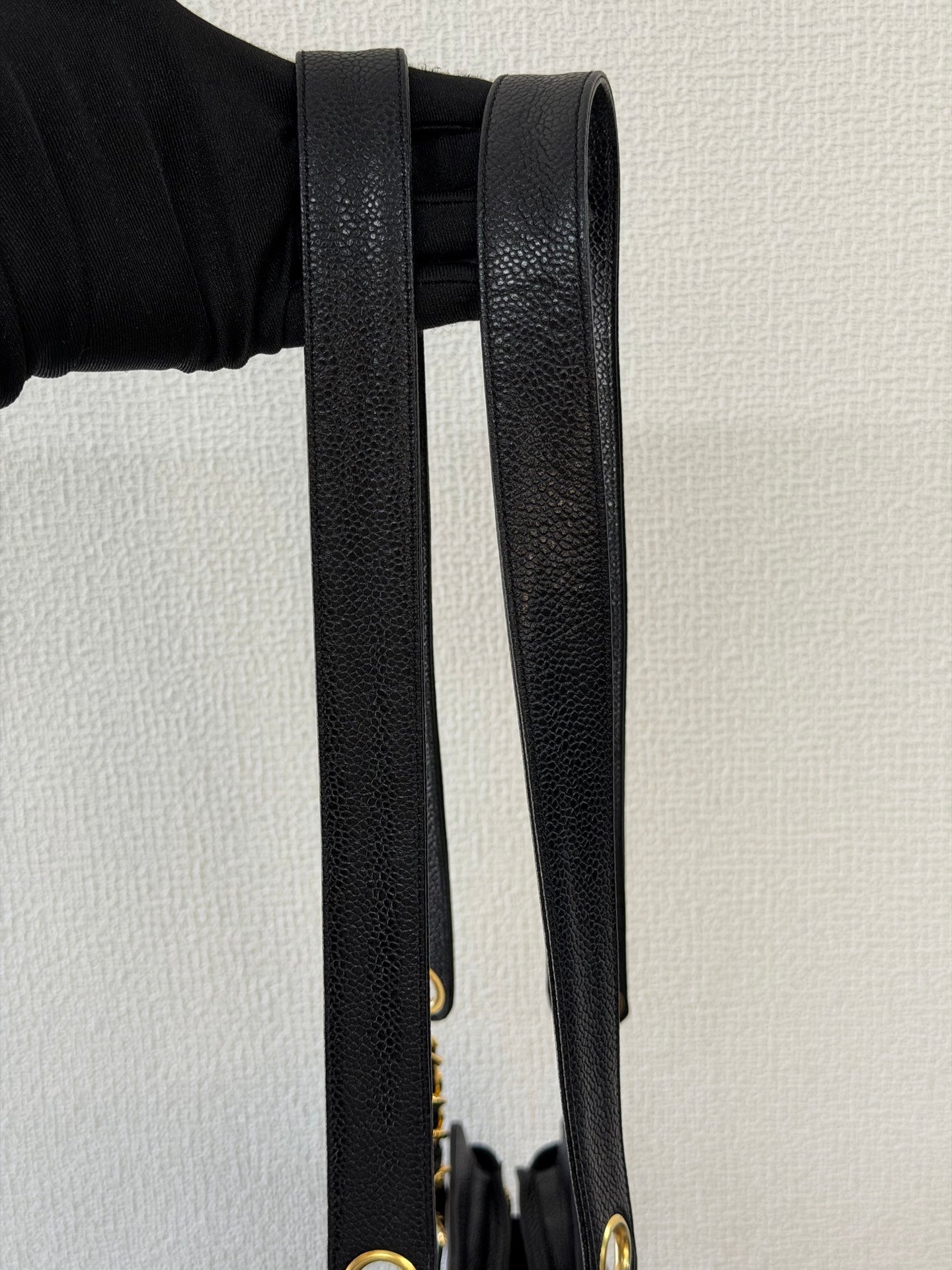 Chanel Triple Coco Caviar Chain Shoulder Bag