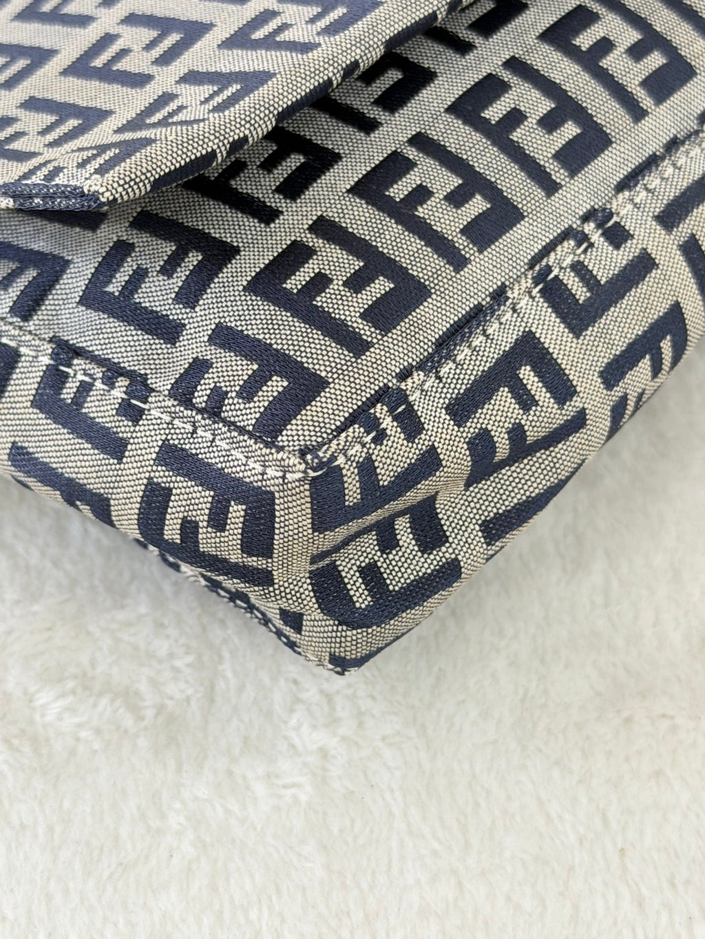 FENDI Zucchino Canvas Baguette
