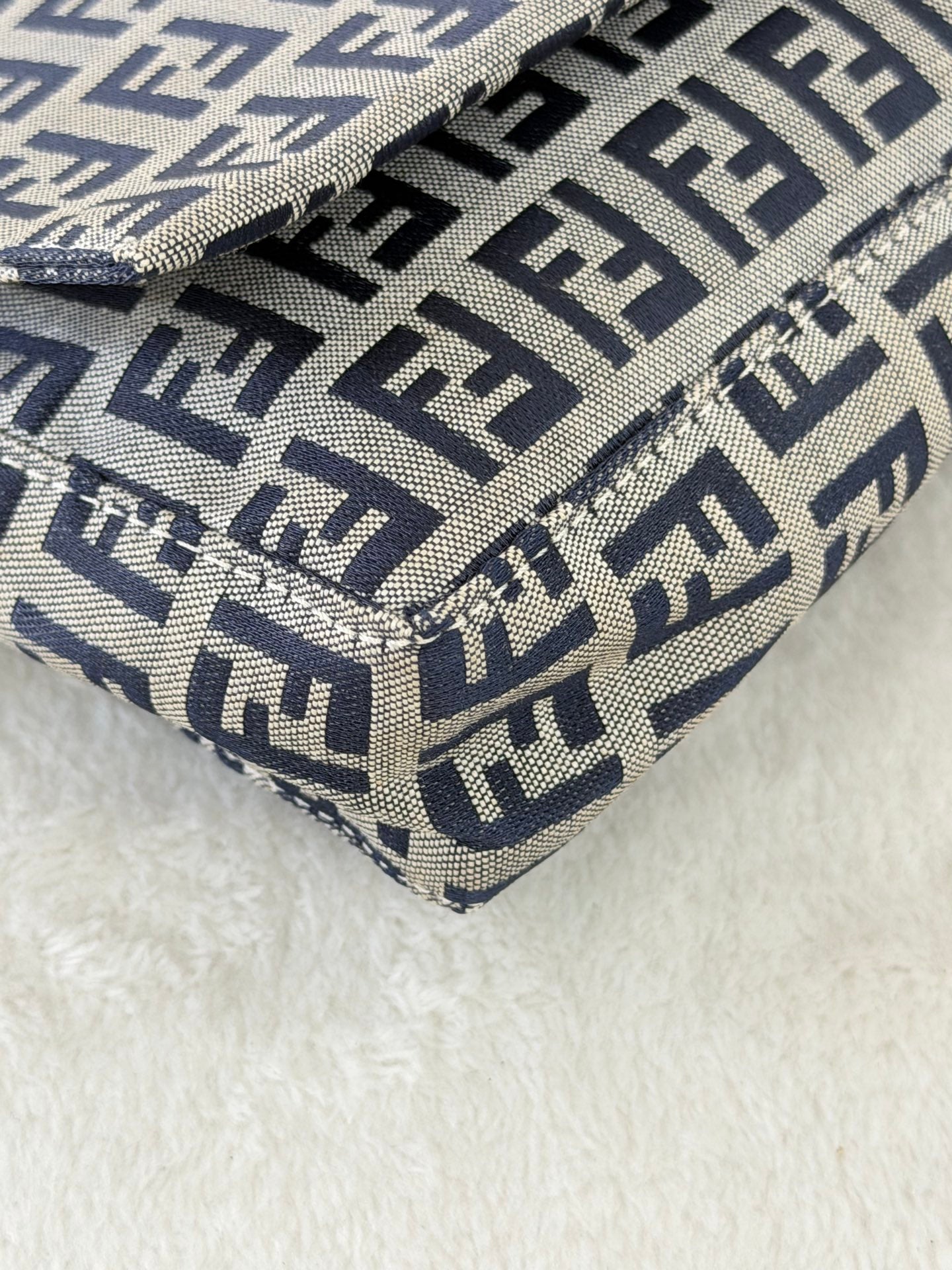 FENDI Zucchino Canvas Baguette