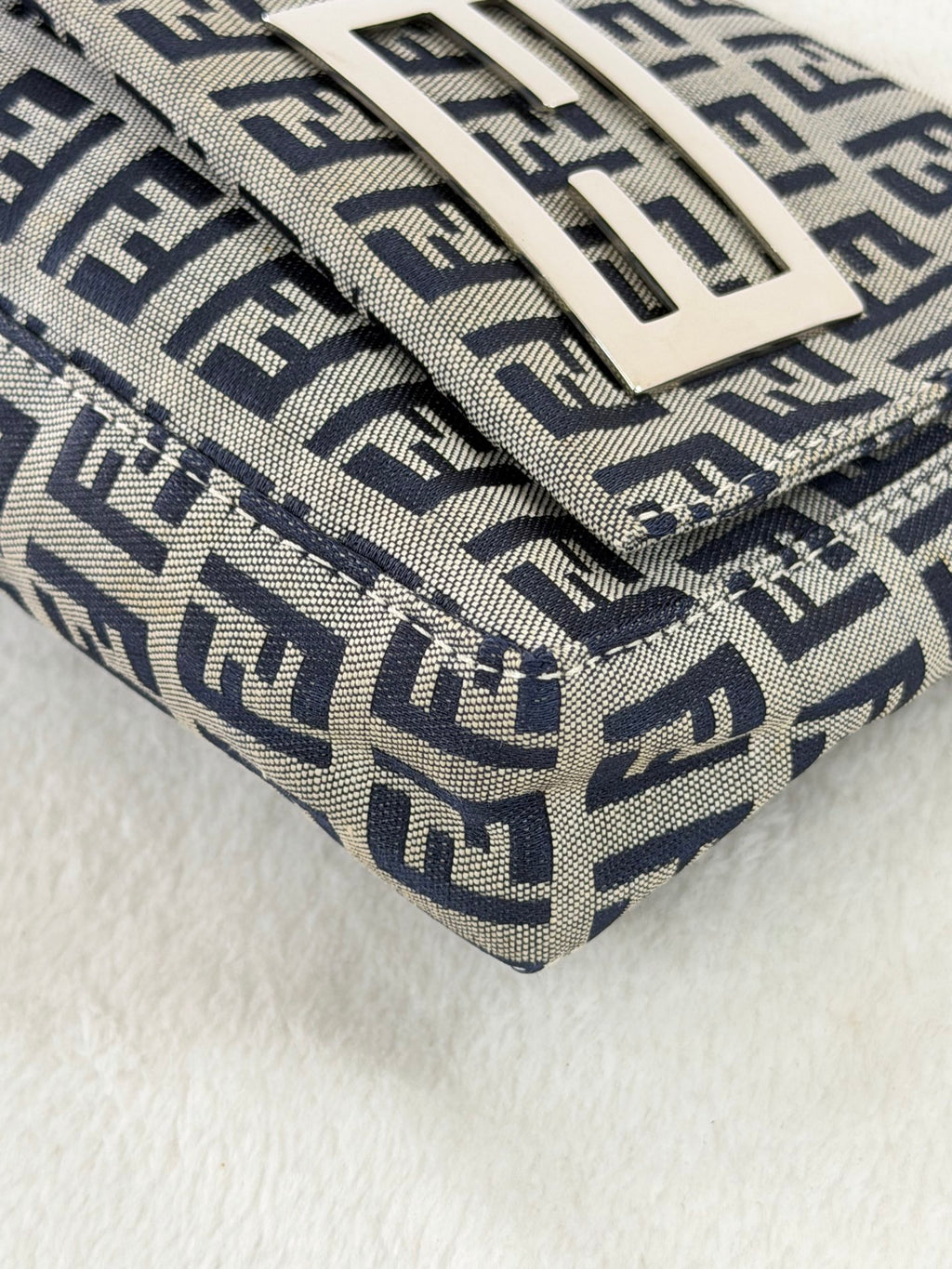 FENDI Zucchino Canvas Baguette