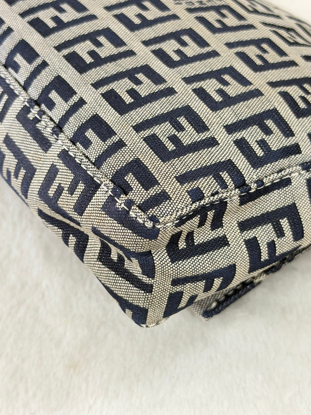 FENDI Zucchino Canvas Baguette