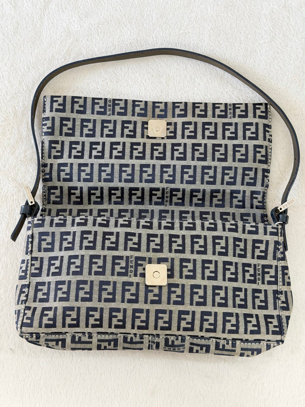 FENDI Zucchino Canvas Baguette