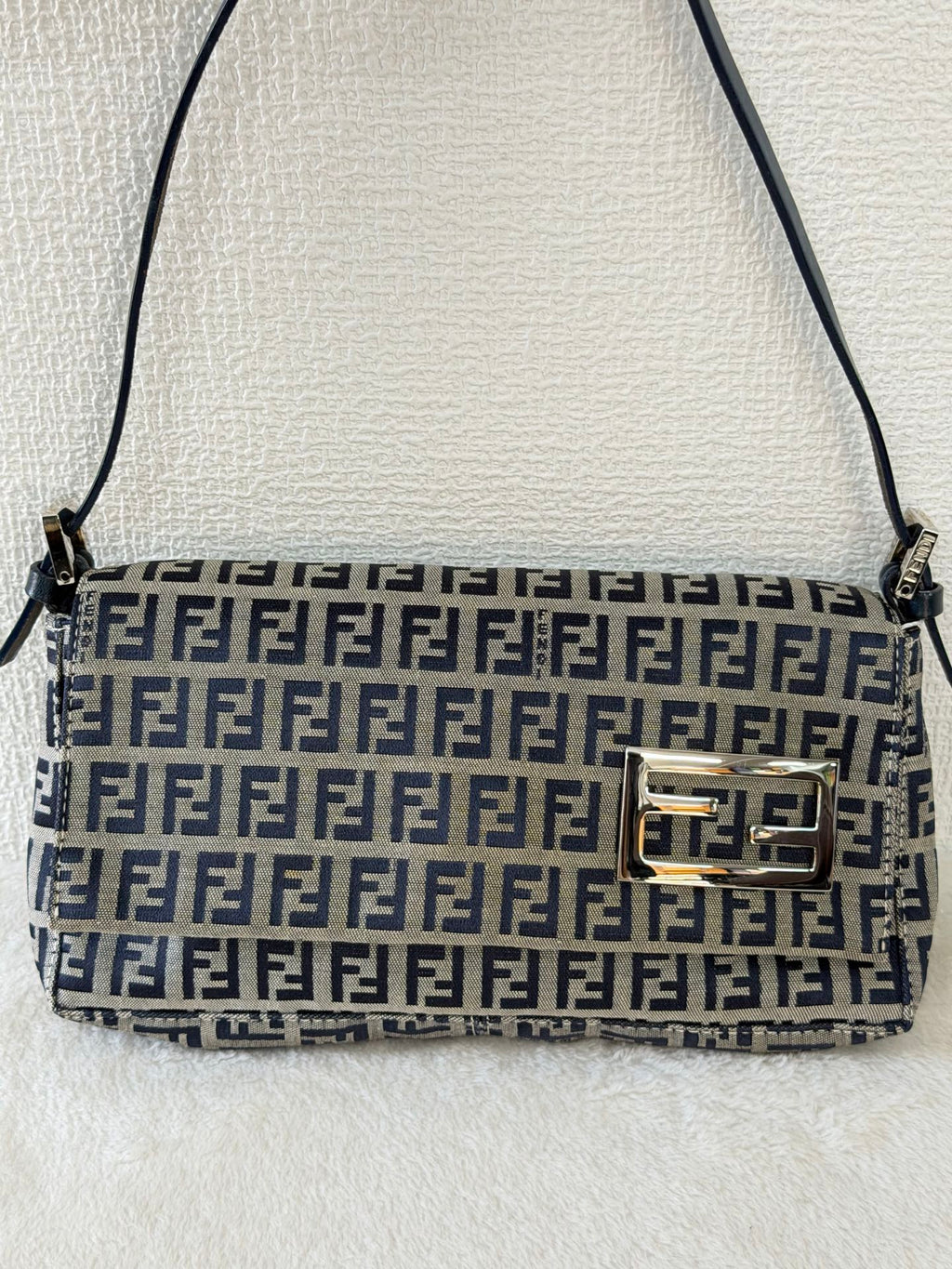 FENDI Zucchino Canvas Baguette