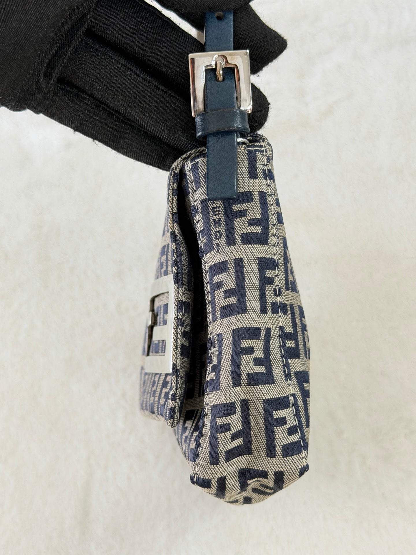 FENDI Zucchino Canvas Baguette
