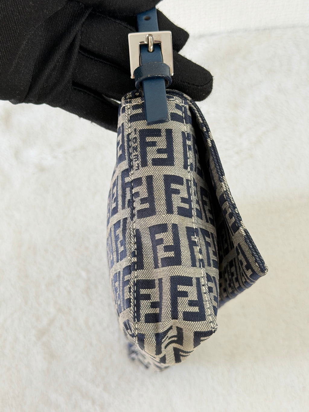 FENDI Zucchino Canvas Baguette