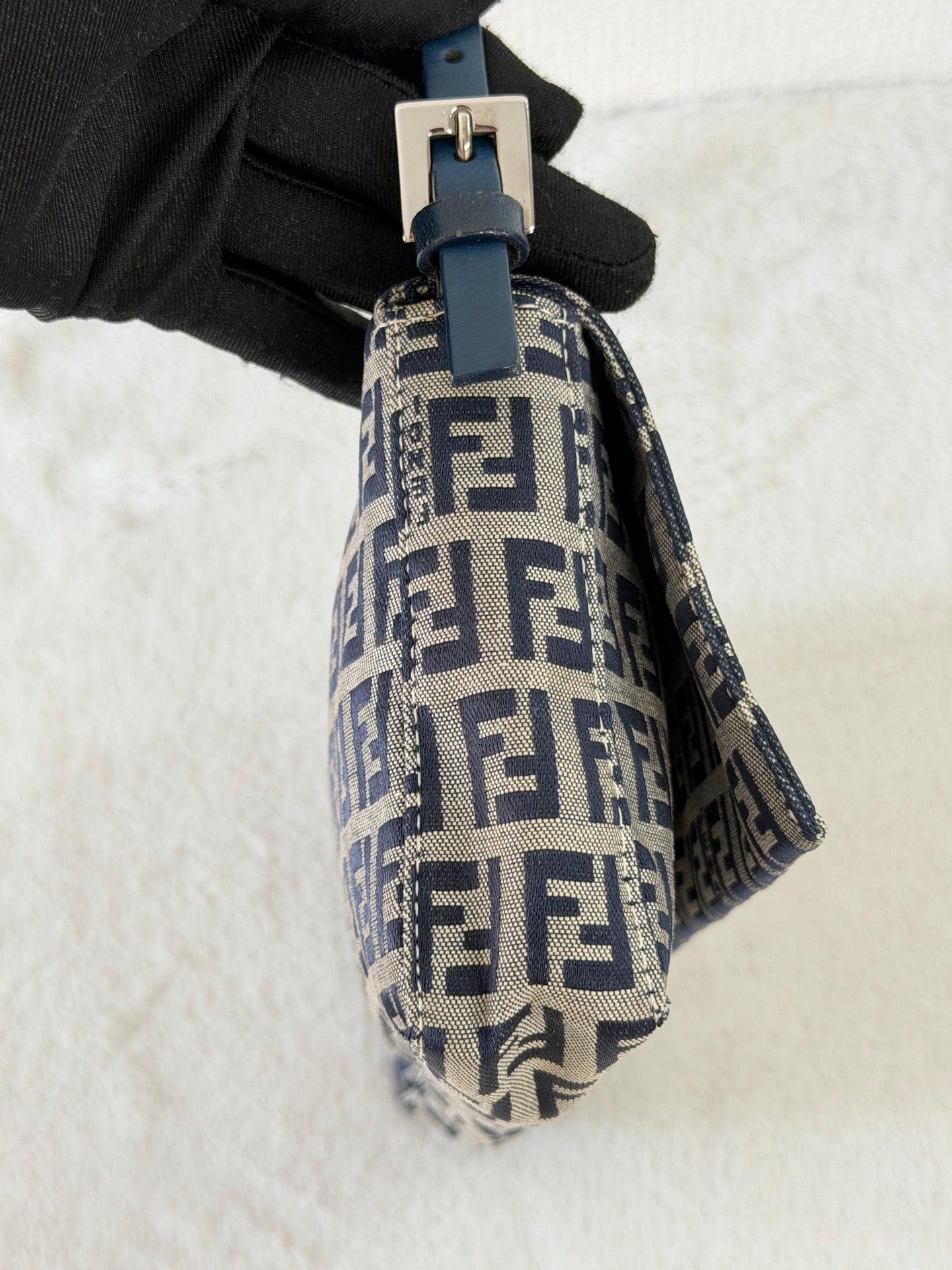 FENDI Zucchino Canvas Baguette