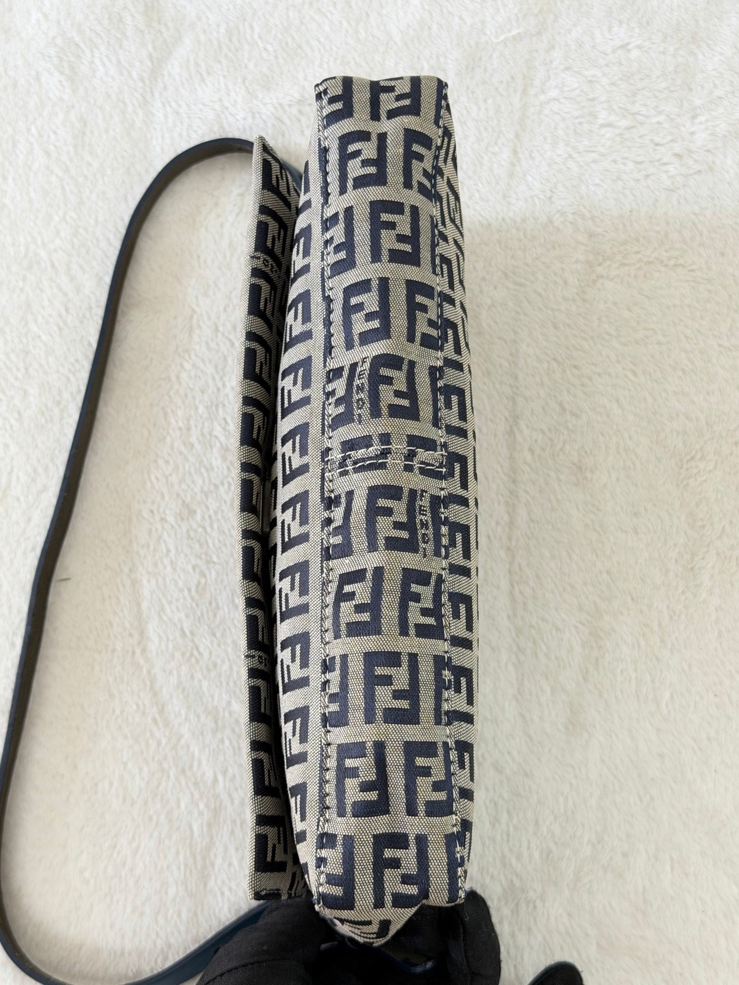 FENDI Zucchino Canvas Baguette