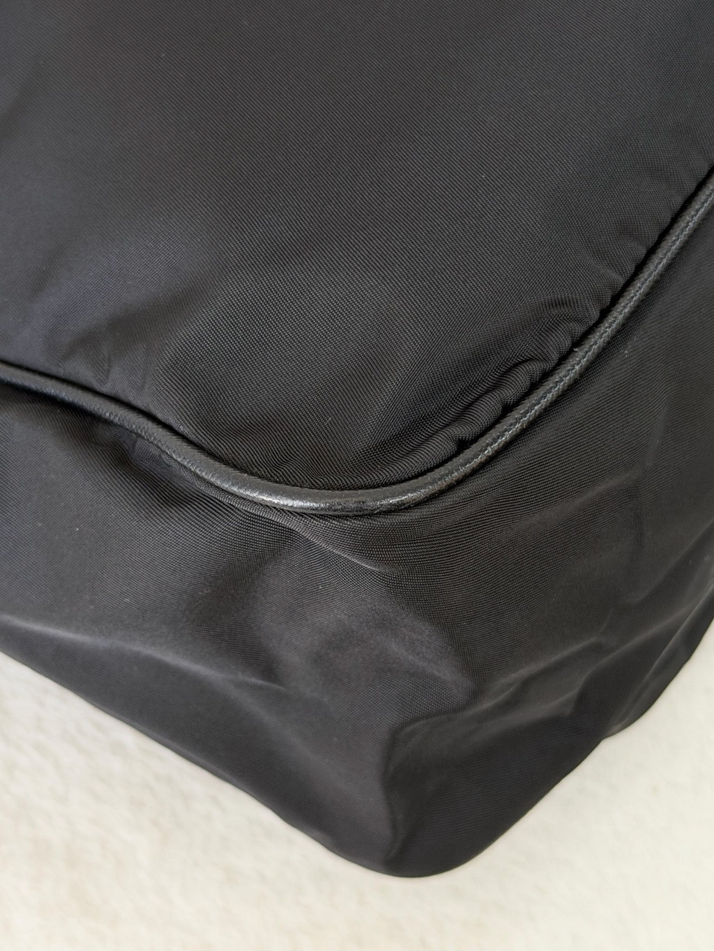 Prada Saffiano Trimmed Tessuto Messenger Bag