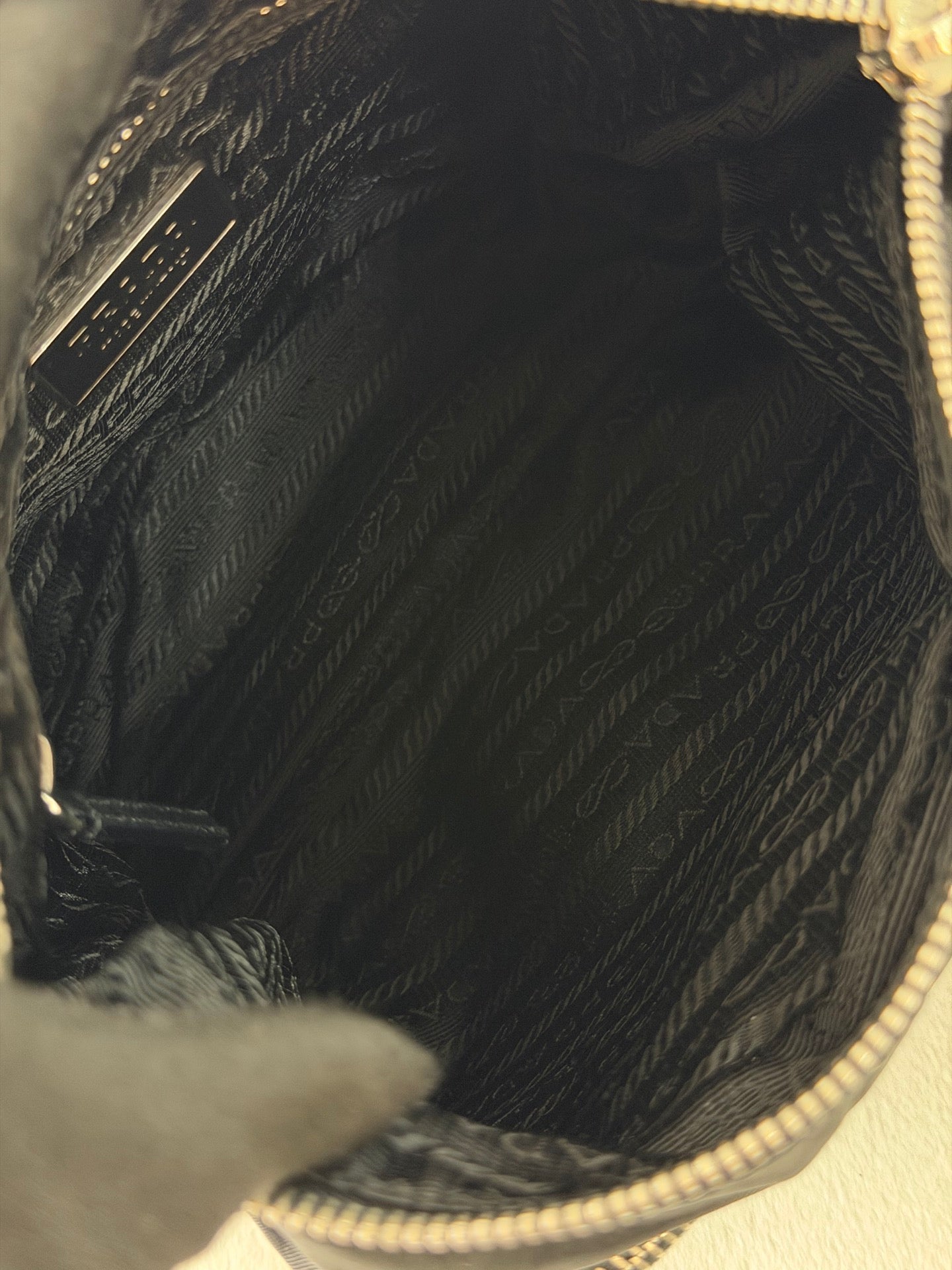 Prada Saffiano Trimmed Tessuto Messenger Bag
