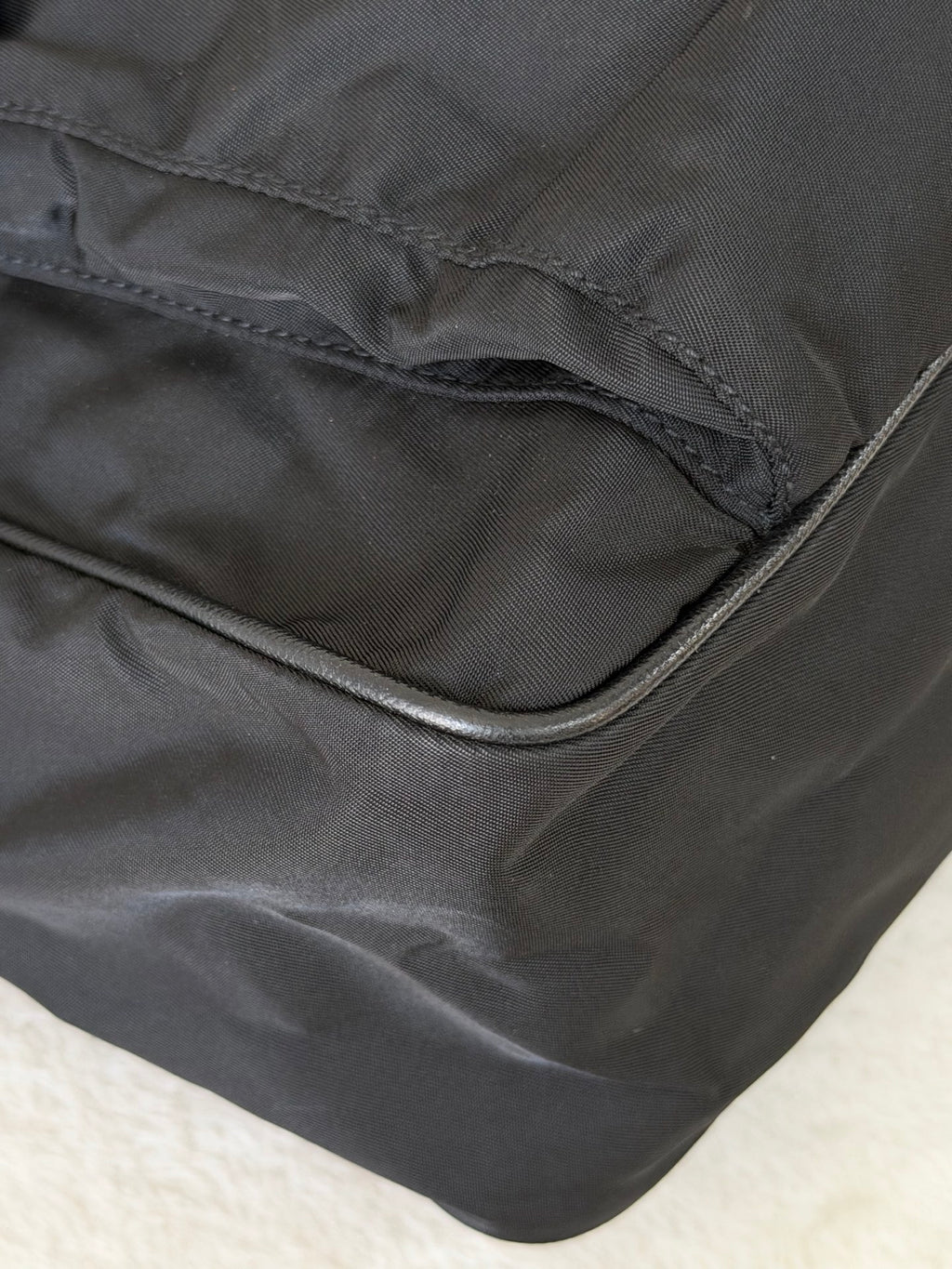 Prada Saffiano Trimmed Tessuto Messenger Bag