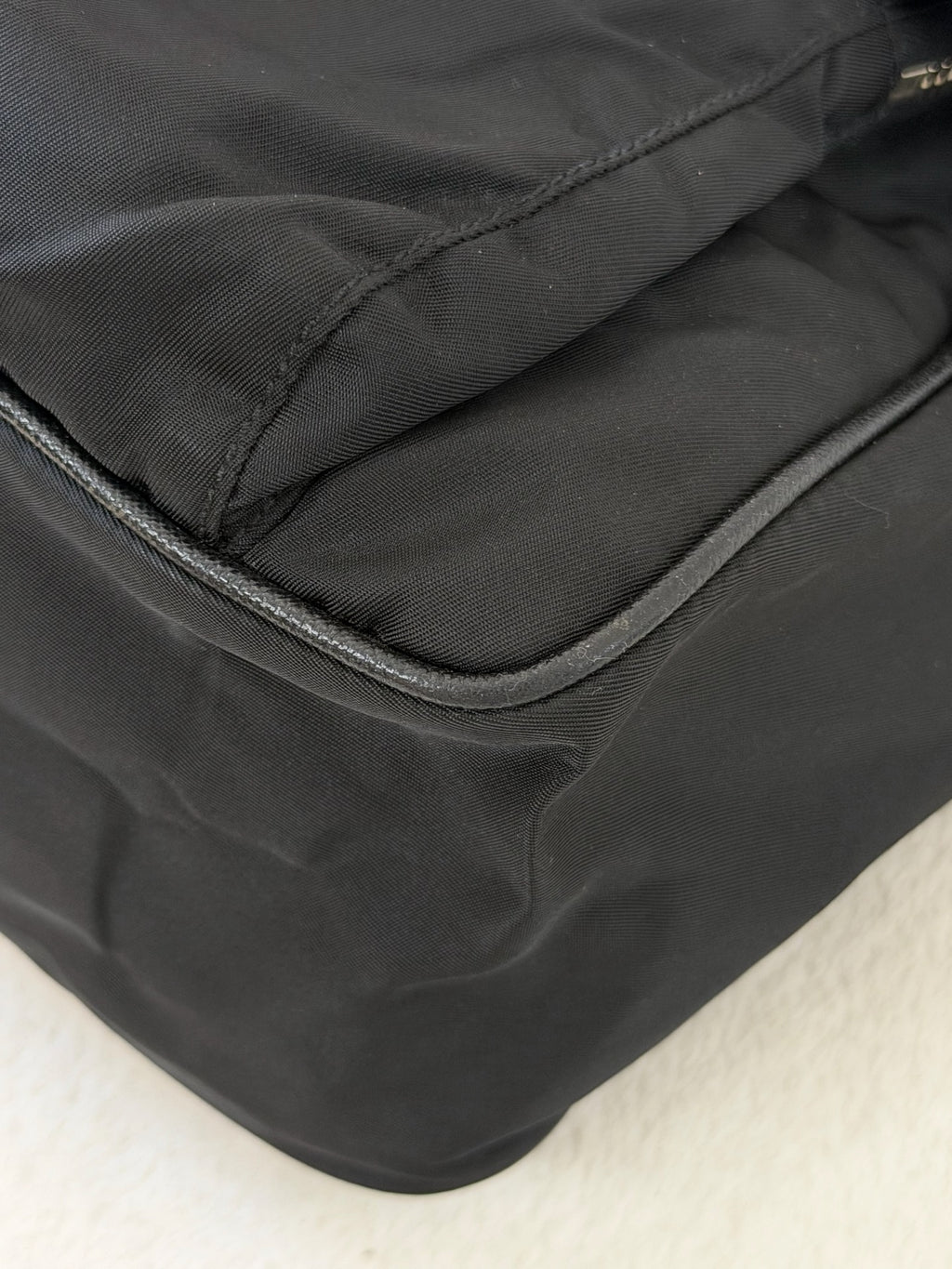 Prada Saffiano Trimmed Tessuto Messenger Bag