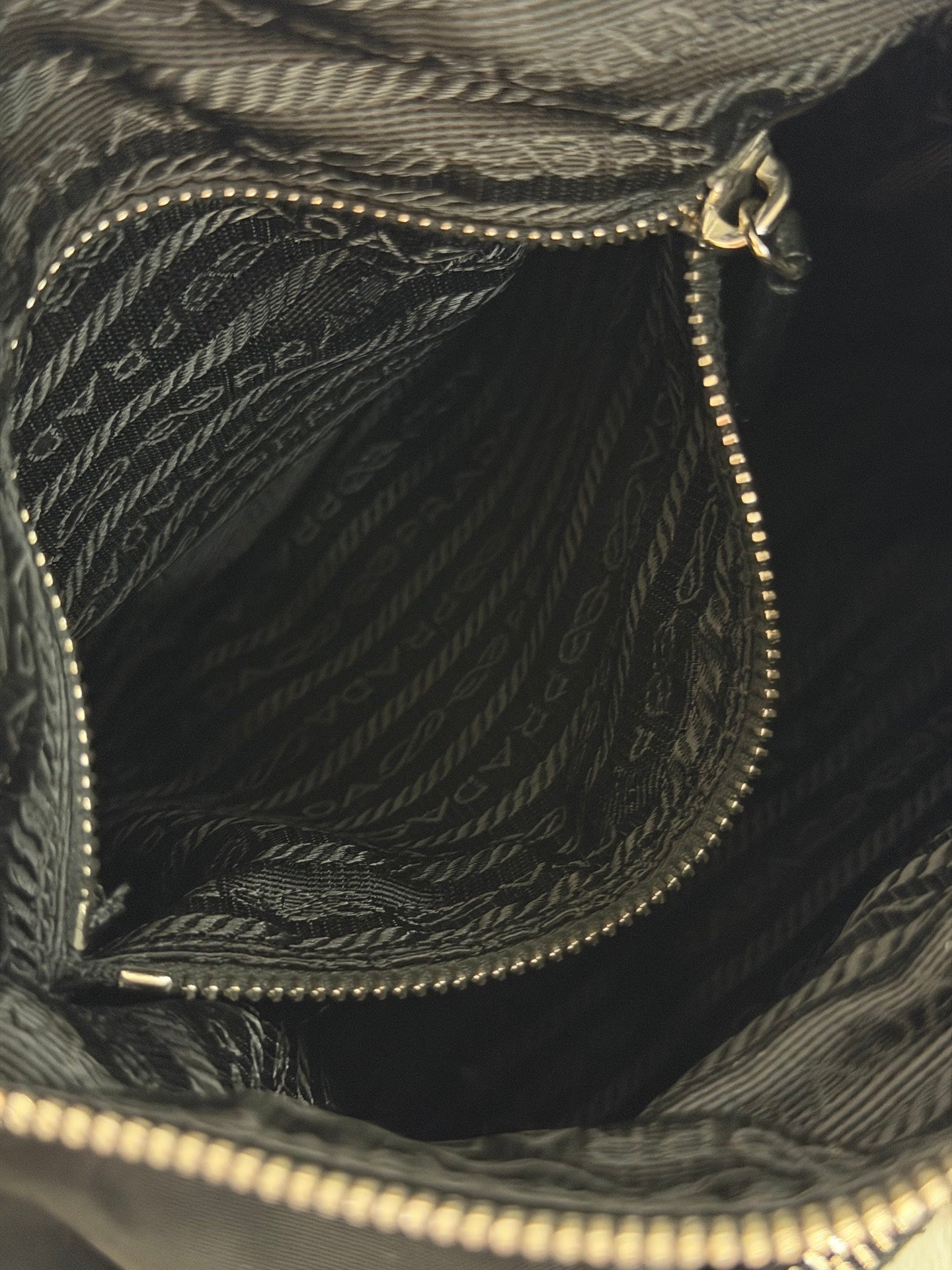 Prada Saffiano Trimmed Tessuto Messenger Bag