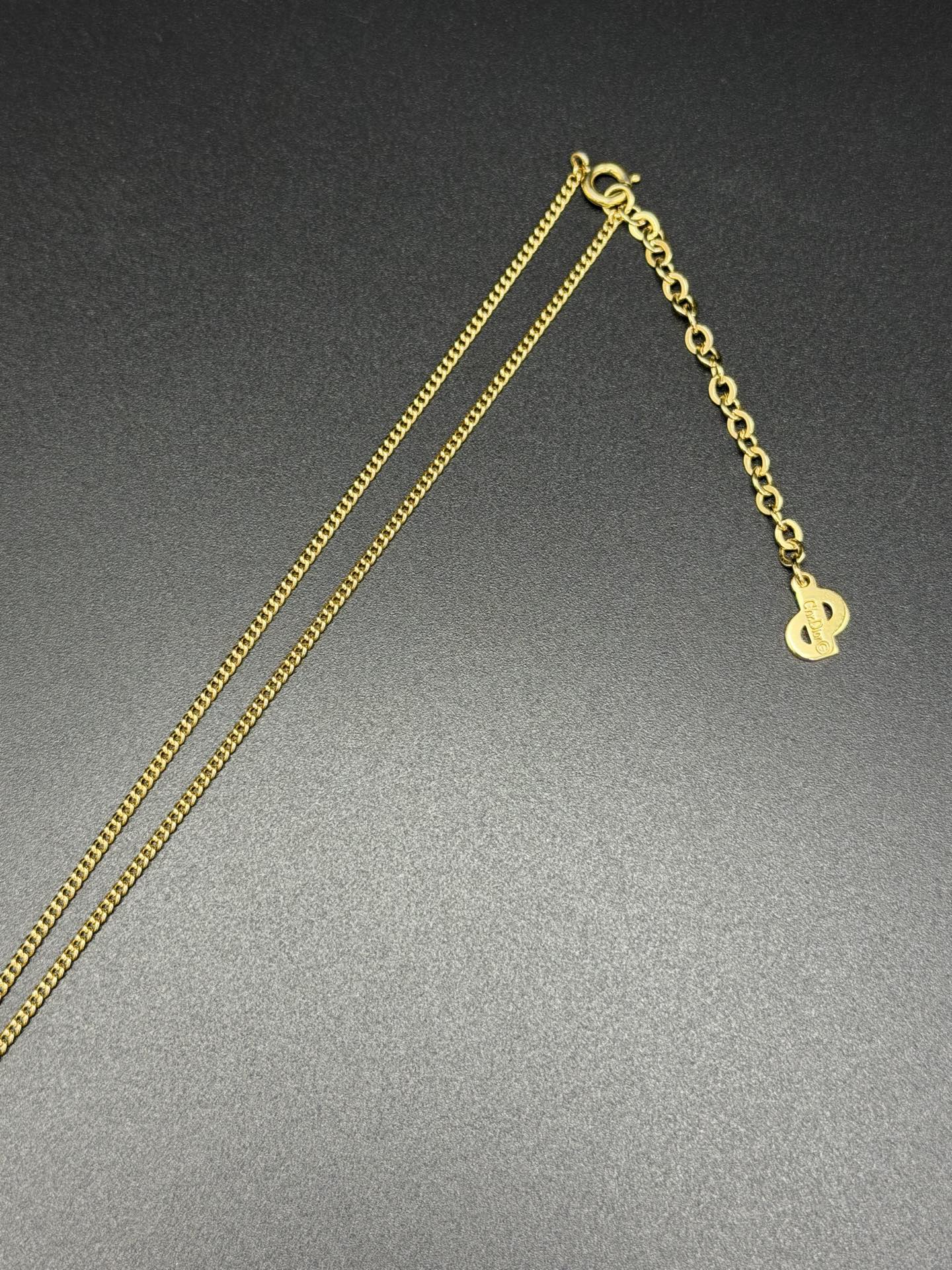 Christian Dior Rhinestone Heart Motif Necklace and Earrings Demi-Parure Set