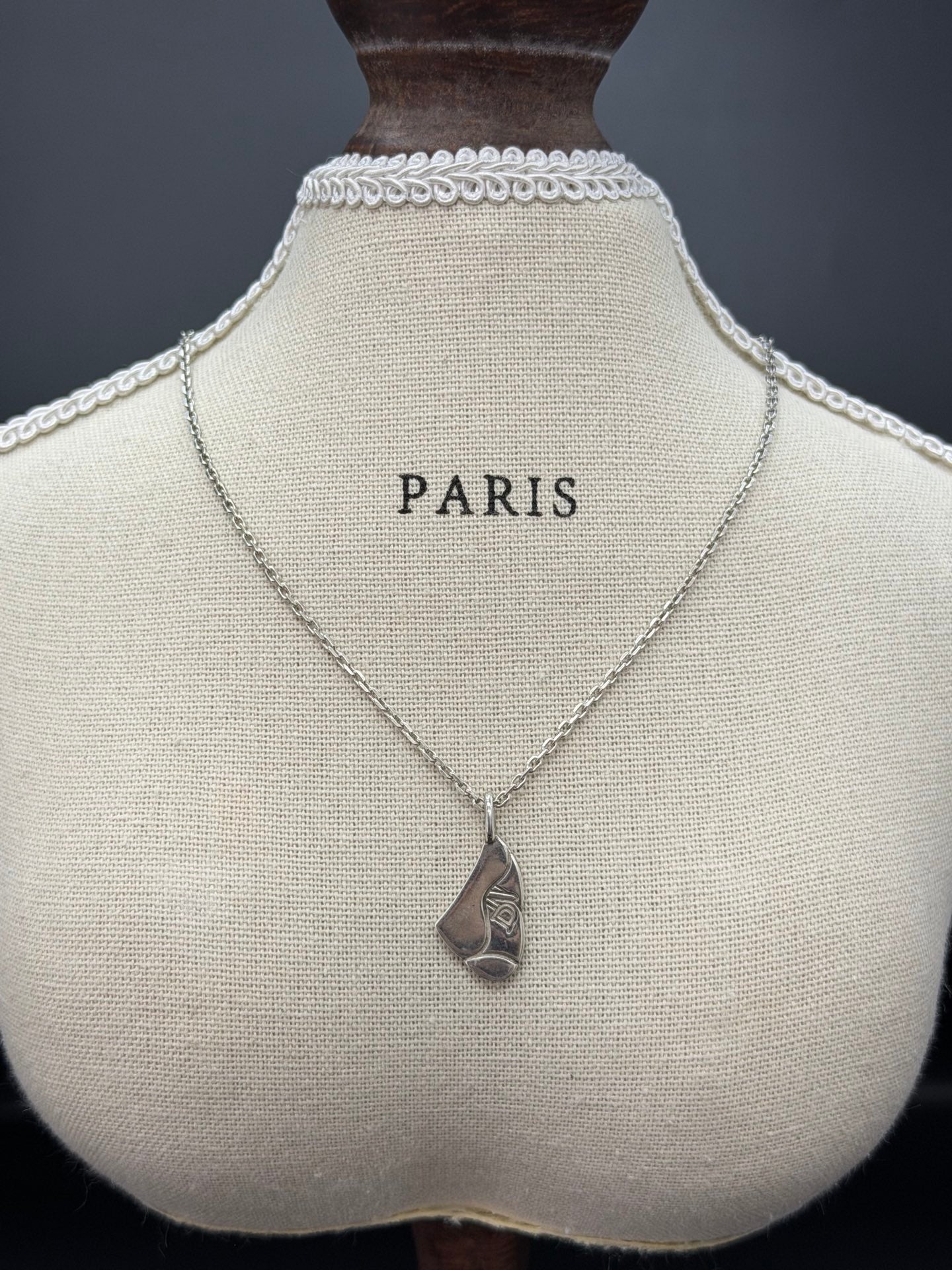 Christian Dior Vintage Saddle Bag Pendant Necklace