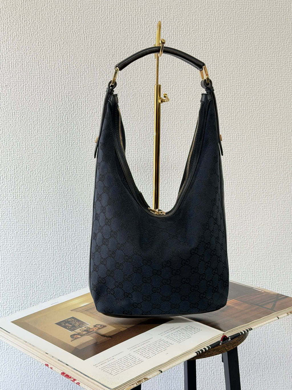Gucci GG Canvas Crescent Hobo Bag