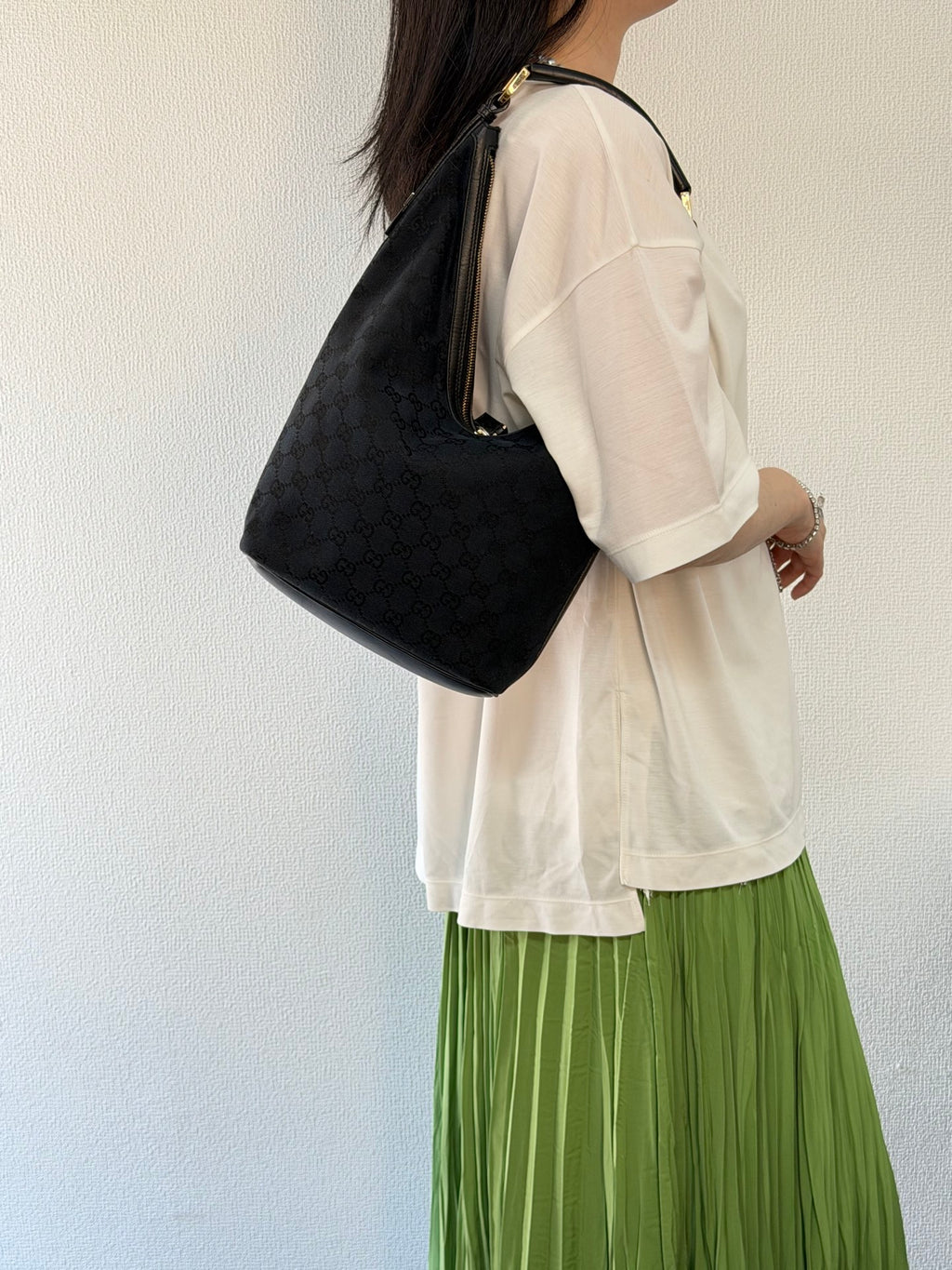 Gucci GG Canvas Crescent Hobo Bag