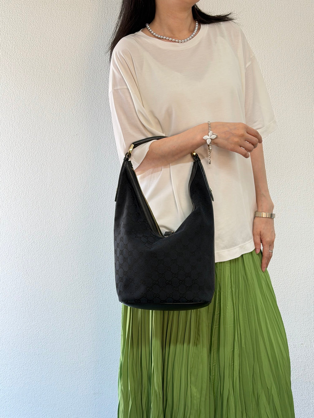 Gucci GG Canvas Crescent Hobo Bag