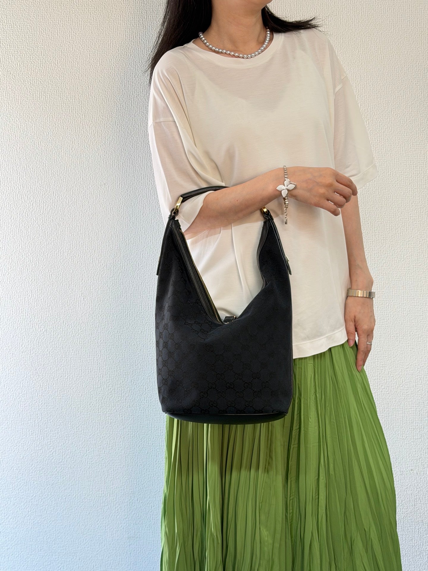 Gucci GG Canvas Crescent Hobo Bag