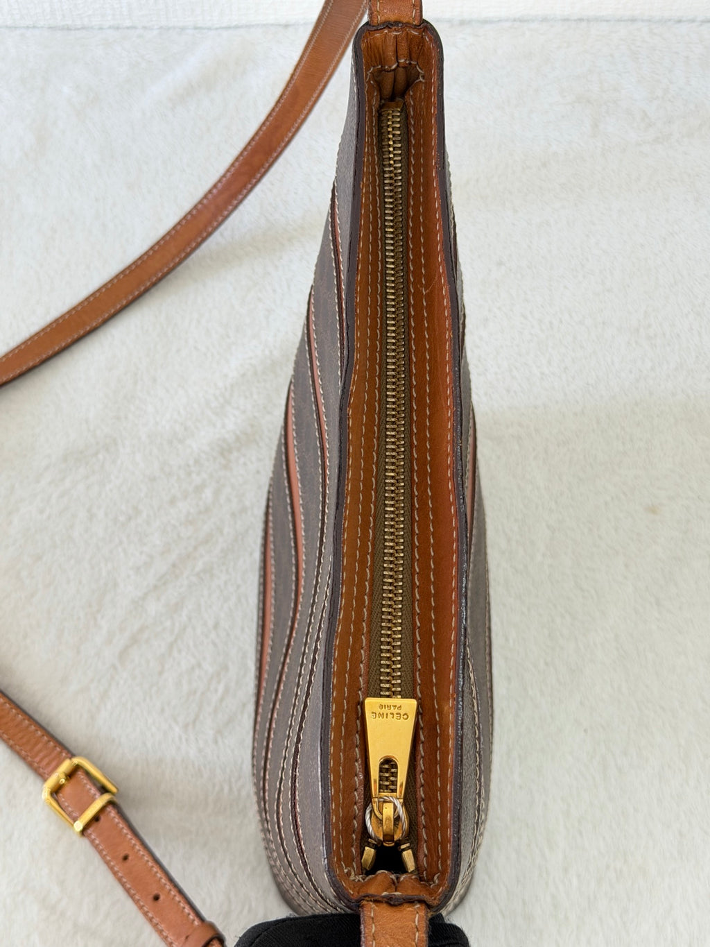 Celine Macadam Border Stripes Shoulder Bag
