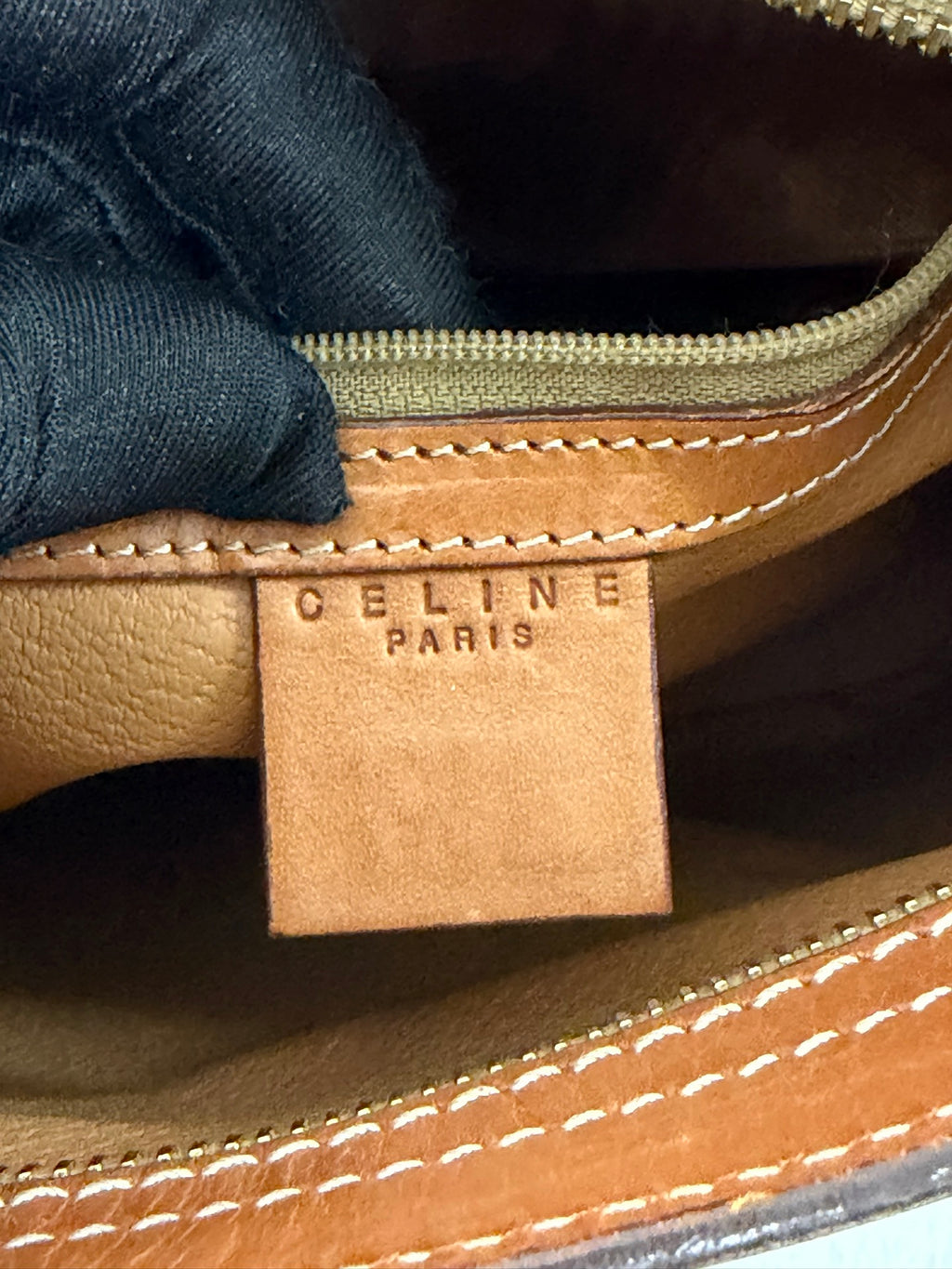 Celine Macadam Border Stripes Shoulder Bag
