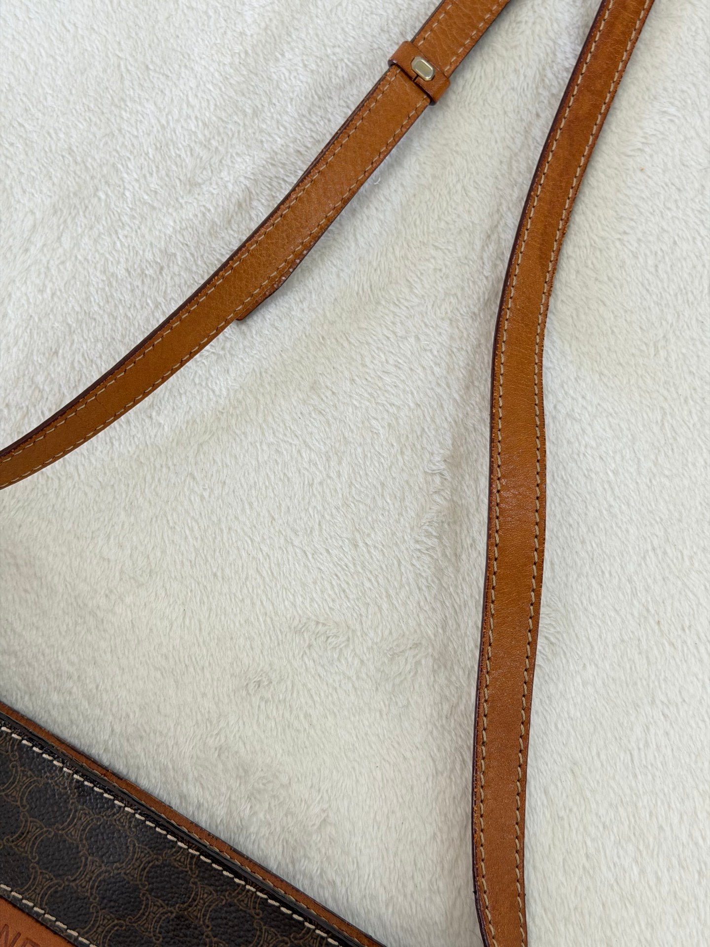 Celine Macadam Border Stripes Shoulder Bag