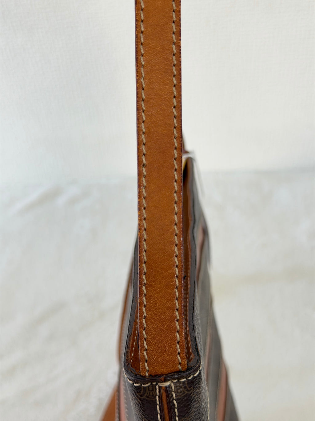 Celine Macadam Border Stripes Shoulder Bag