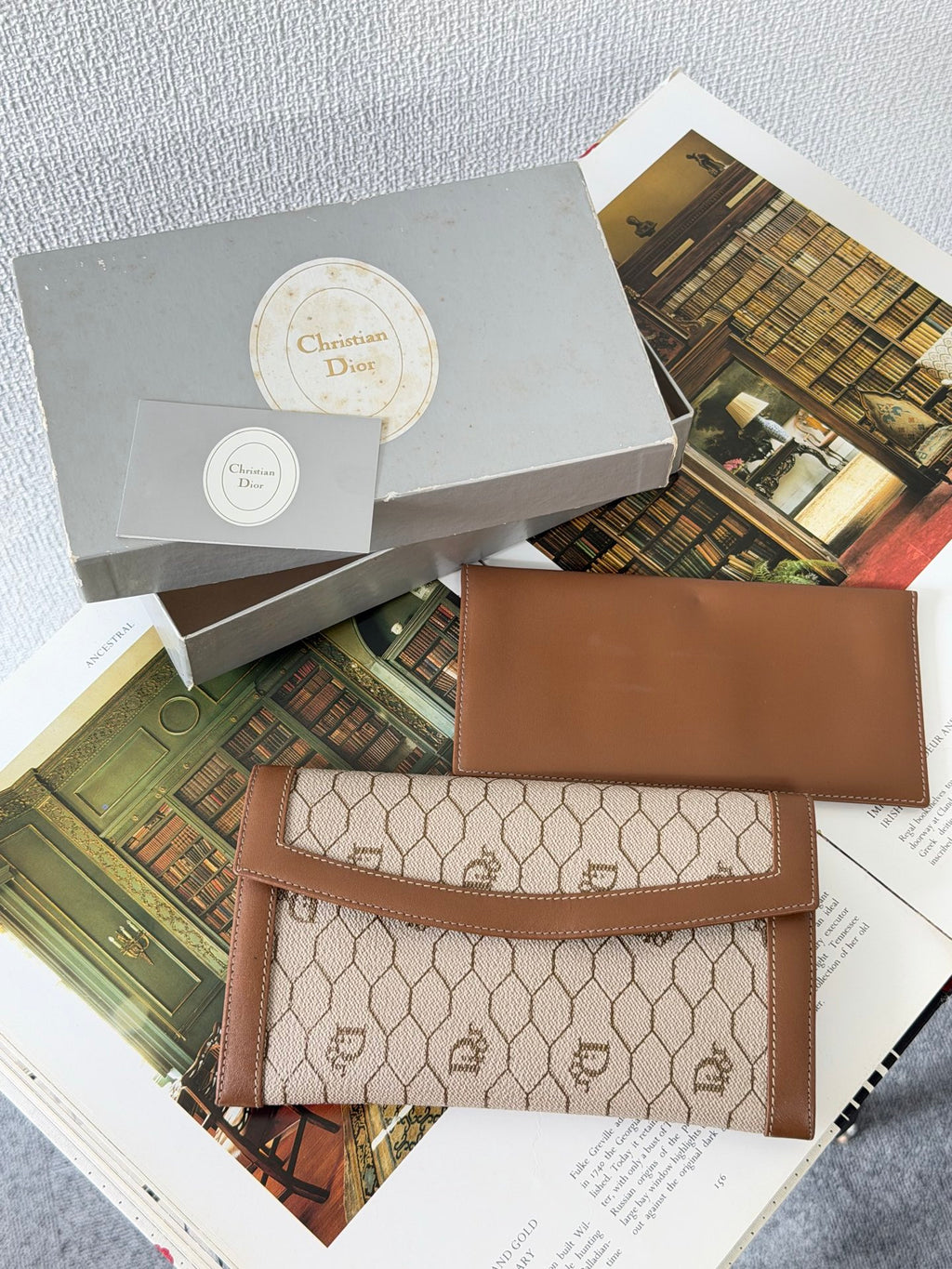 Christian Dior Honeycomb Flap Long Wallet