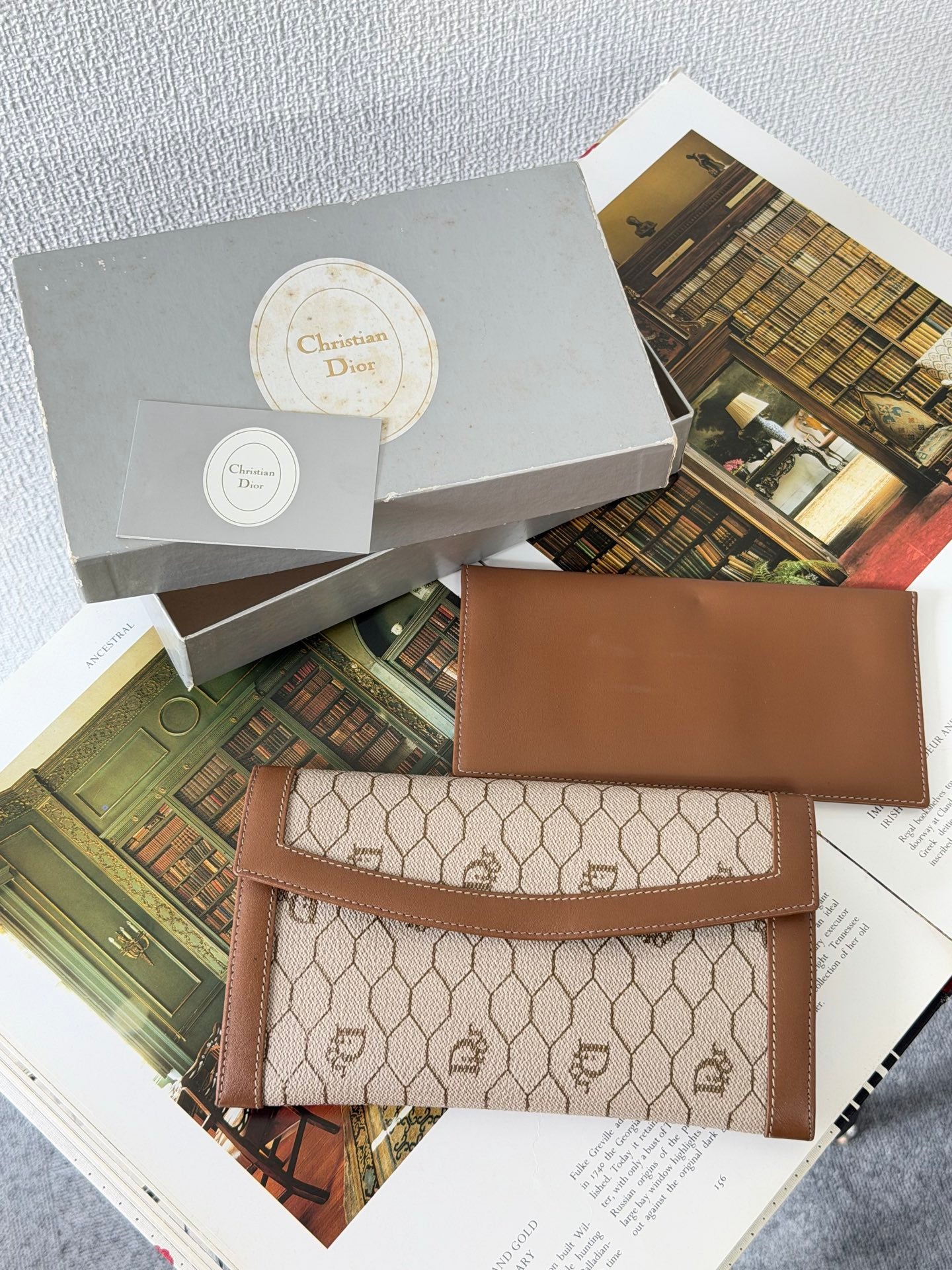 Christian Dior Honeycomb Flap Long Wallet