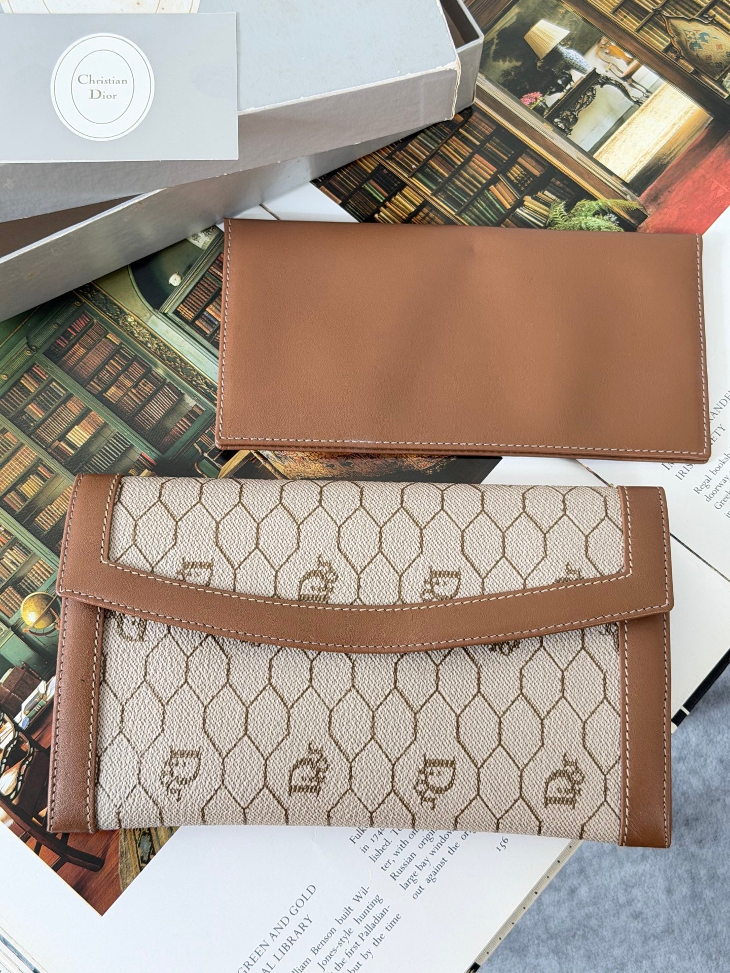 Christian Dior Honeycomb Flap Long Wallet