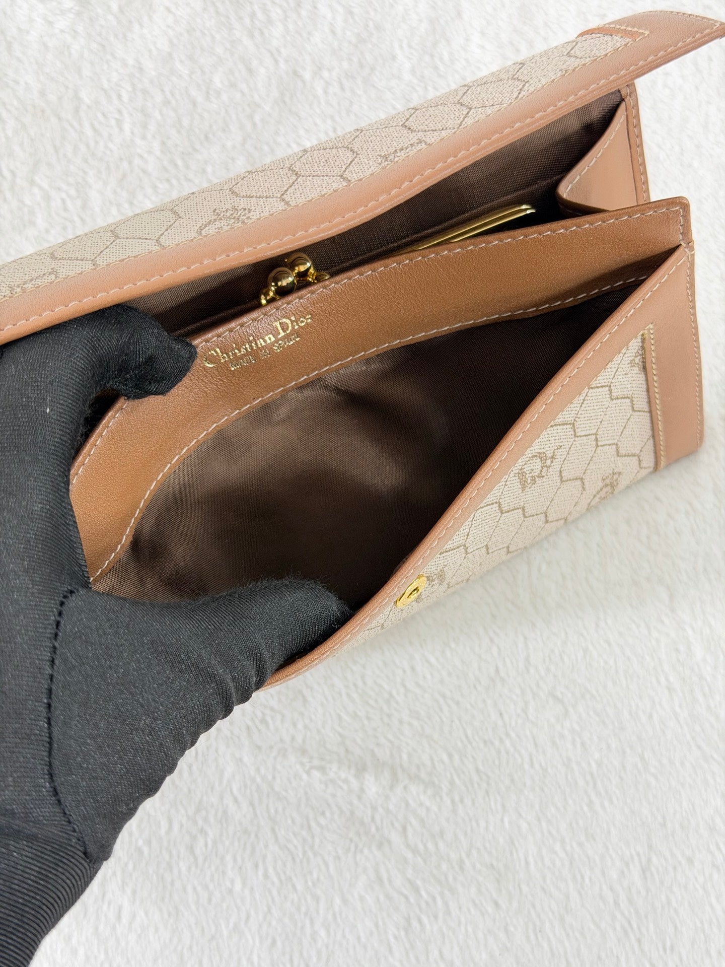 Christian Dior Honeycomb Flap Long Wallet