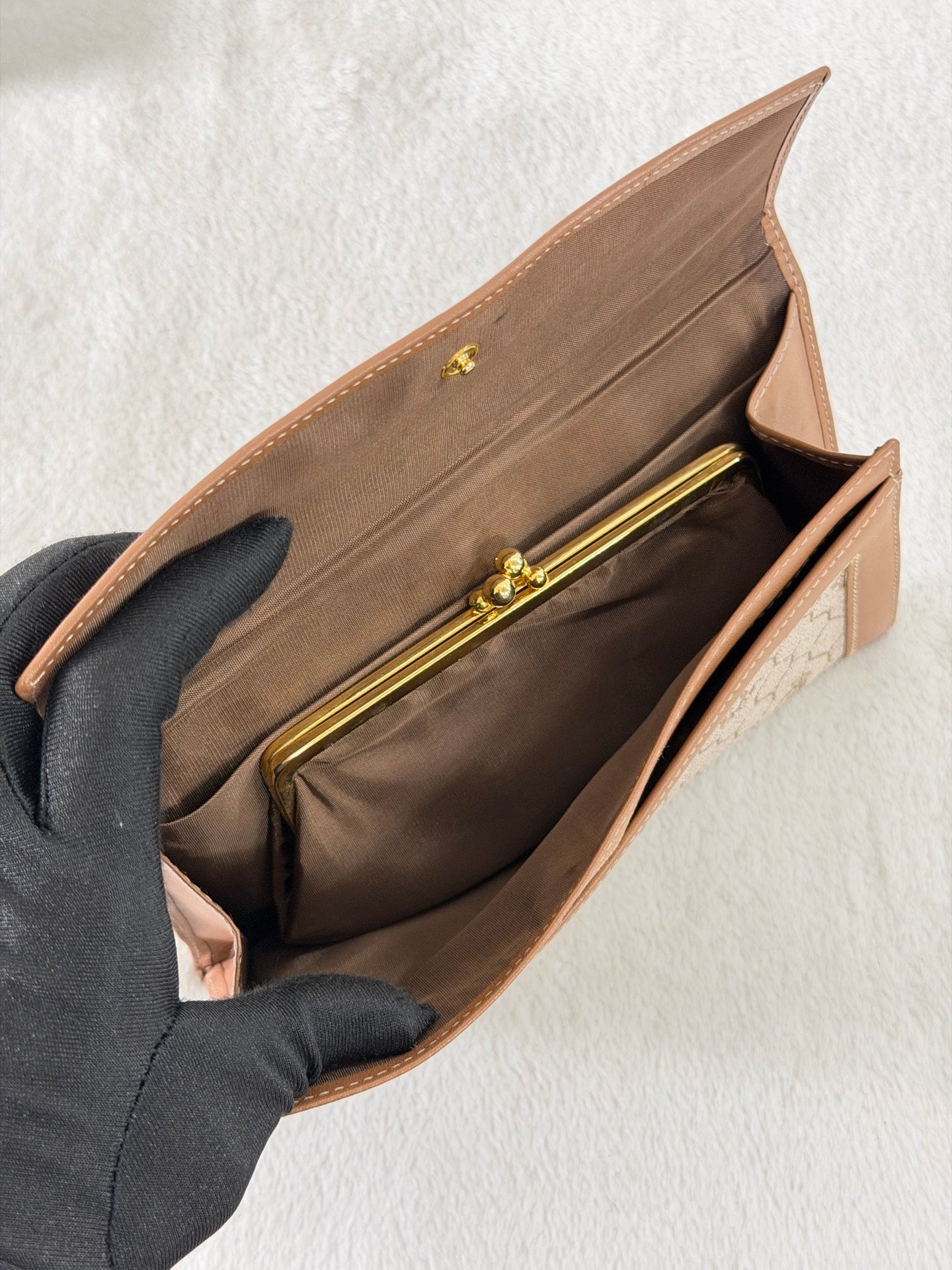 Christian Dior Honeycomb Flap Long Wallet