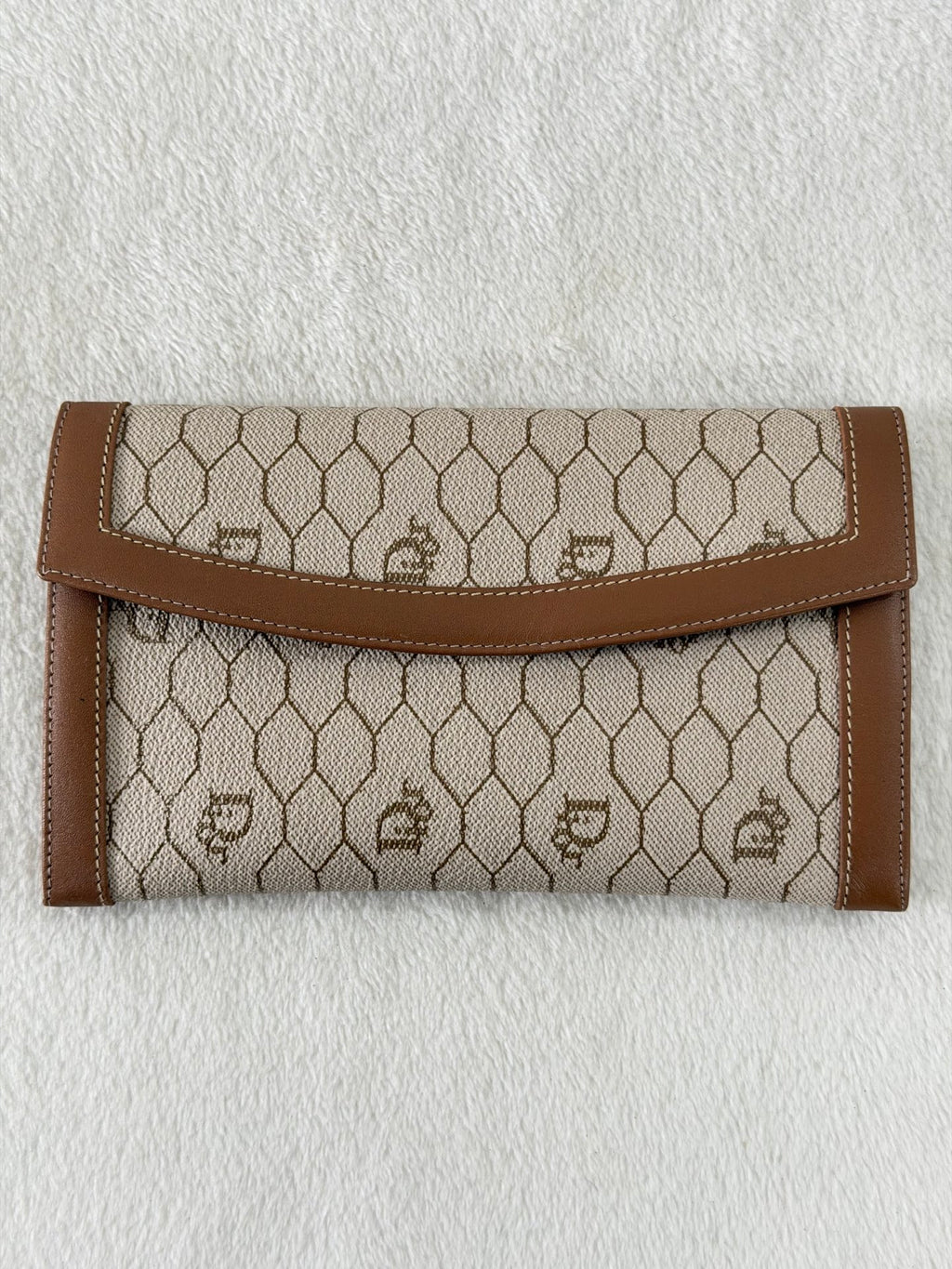 Christian Dior Honeycomb Flap Long Wallet