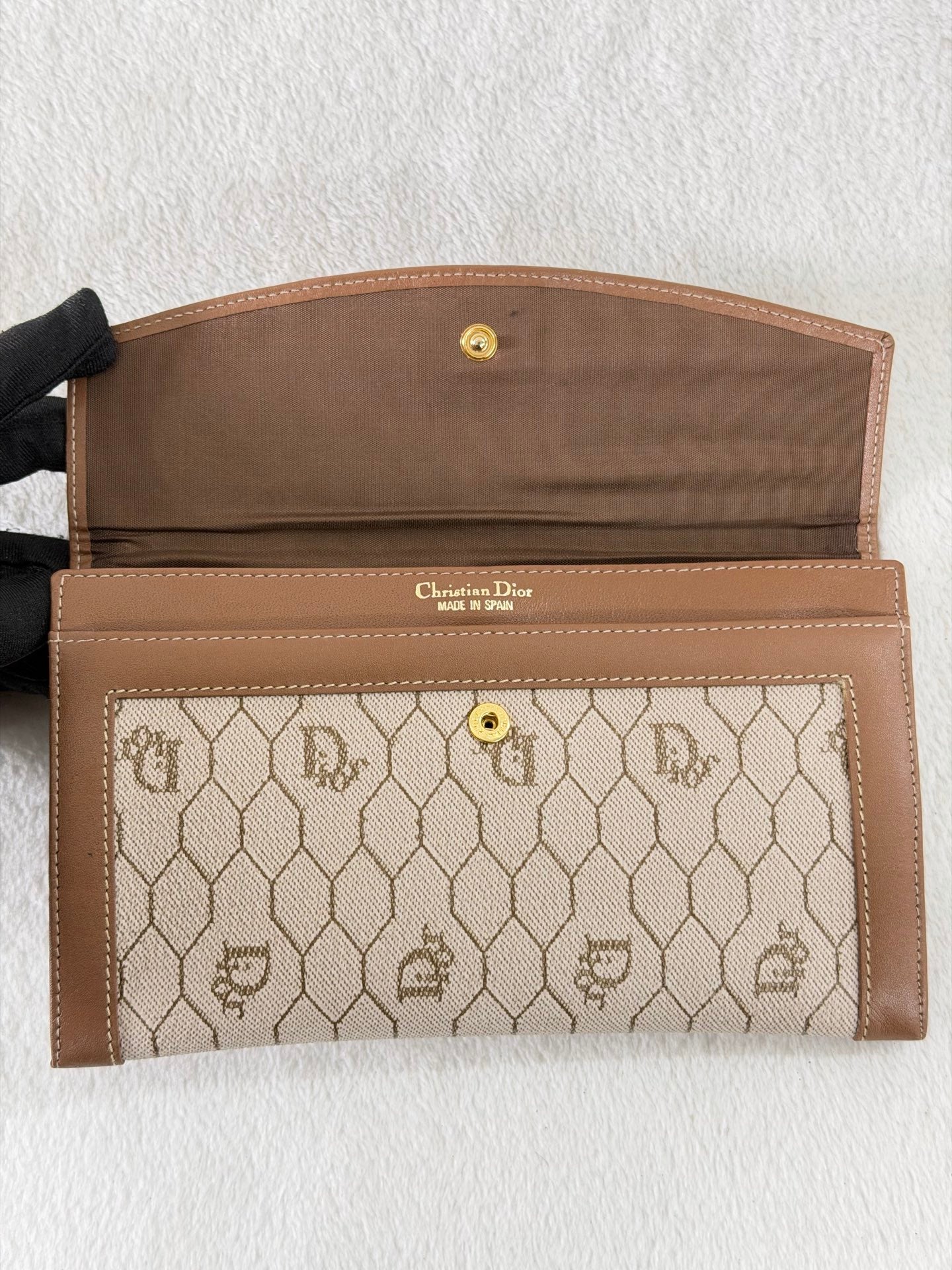 Christian Dior Honeycomb Flap Long Wallet