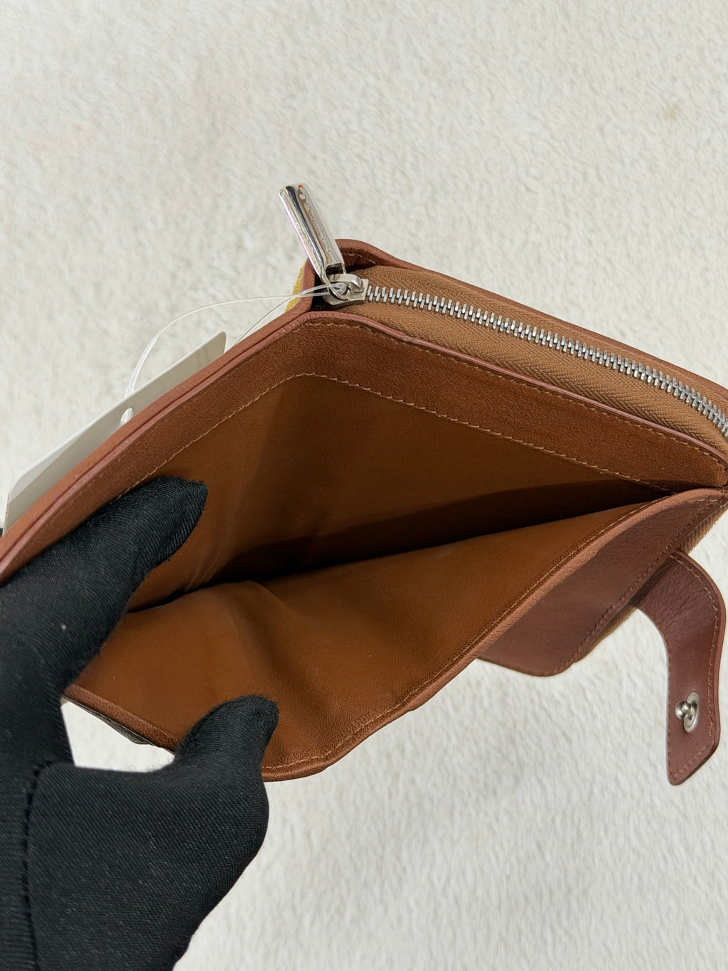 CELINE C Macadam Suede Bifold Wallet