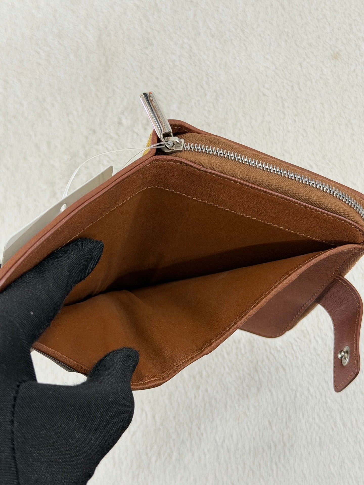CELINE C Macadam Suede Bifold Wallet