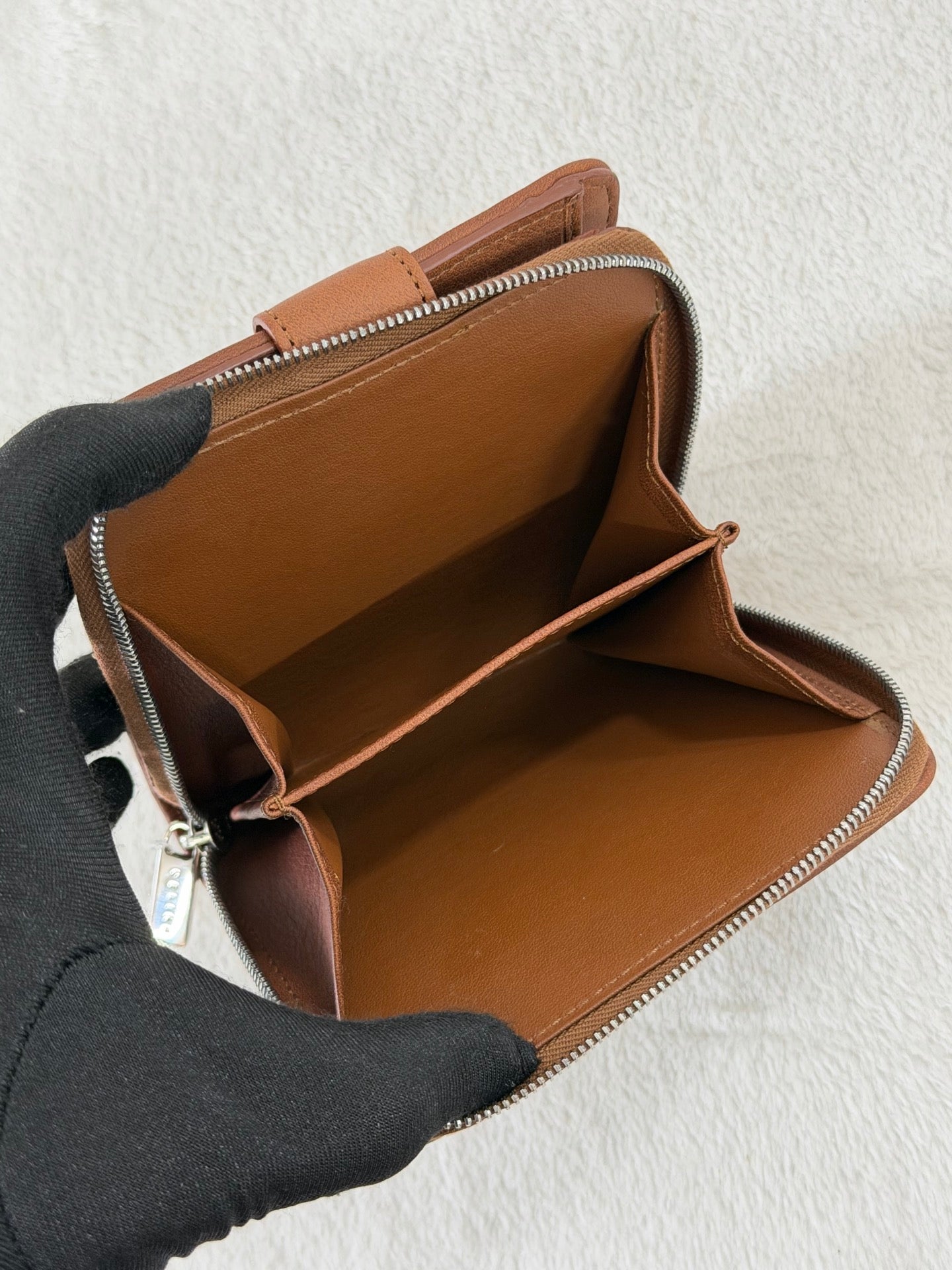 CELINE C Macadam Suede Bifold Wallet