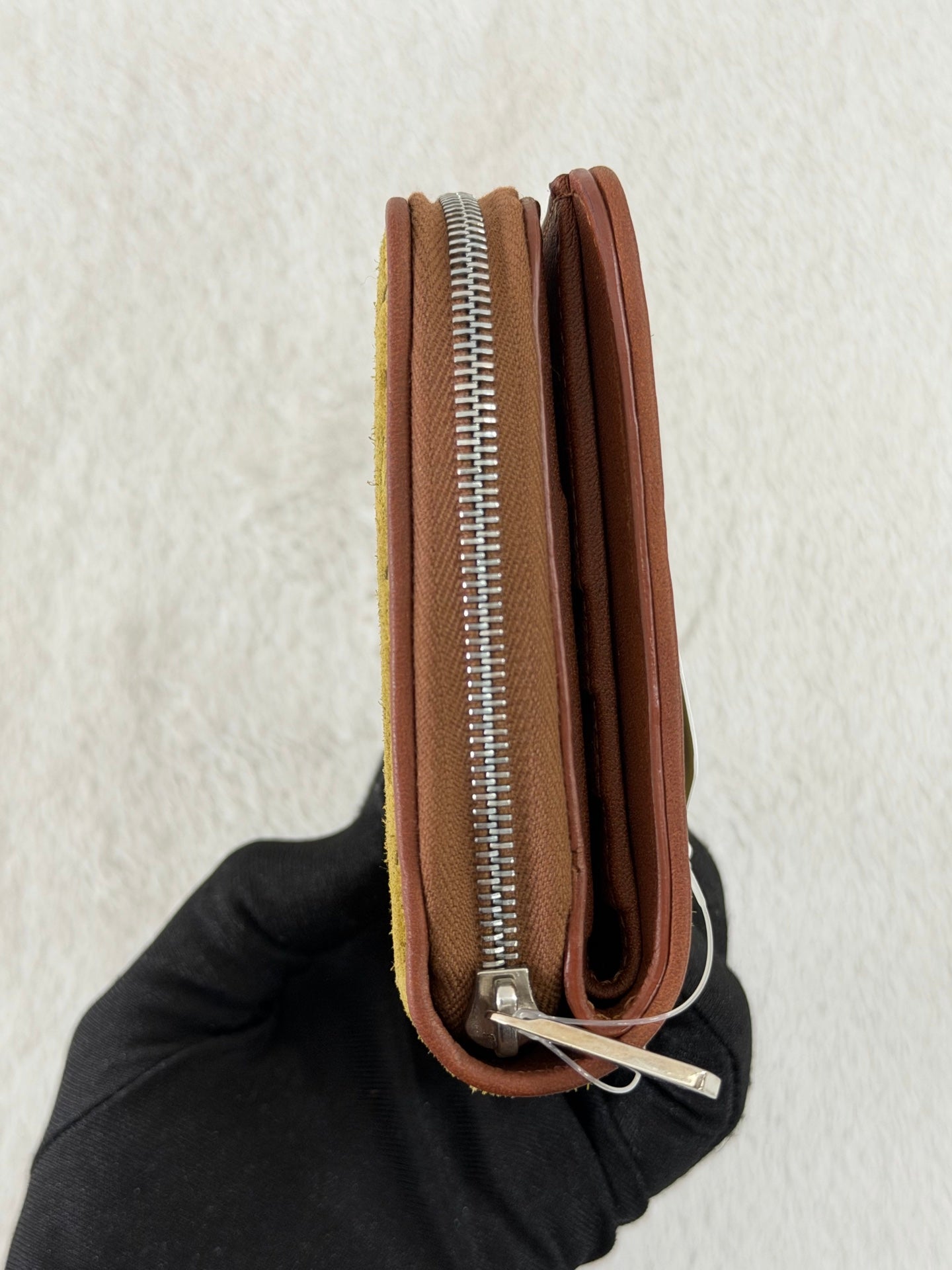 CELINE C Macadam Suede Bifold Wallet