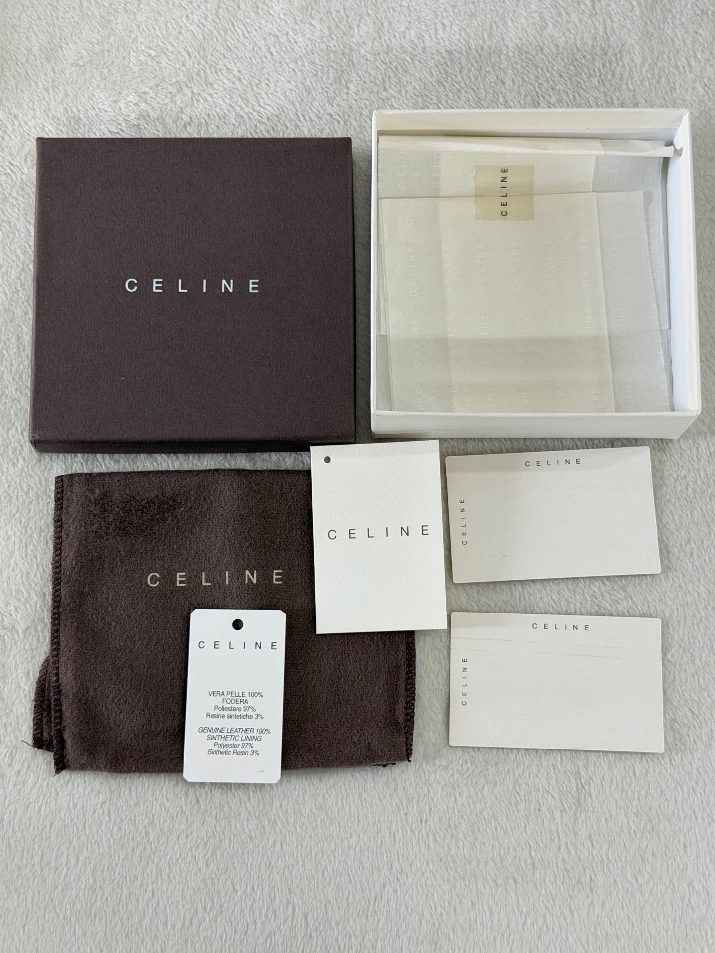 CELINE C Macadam Suede Bifold Wallet