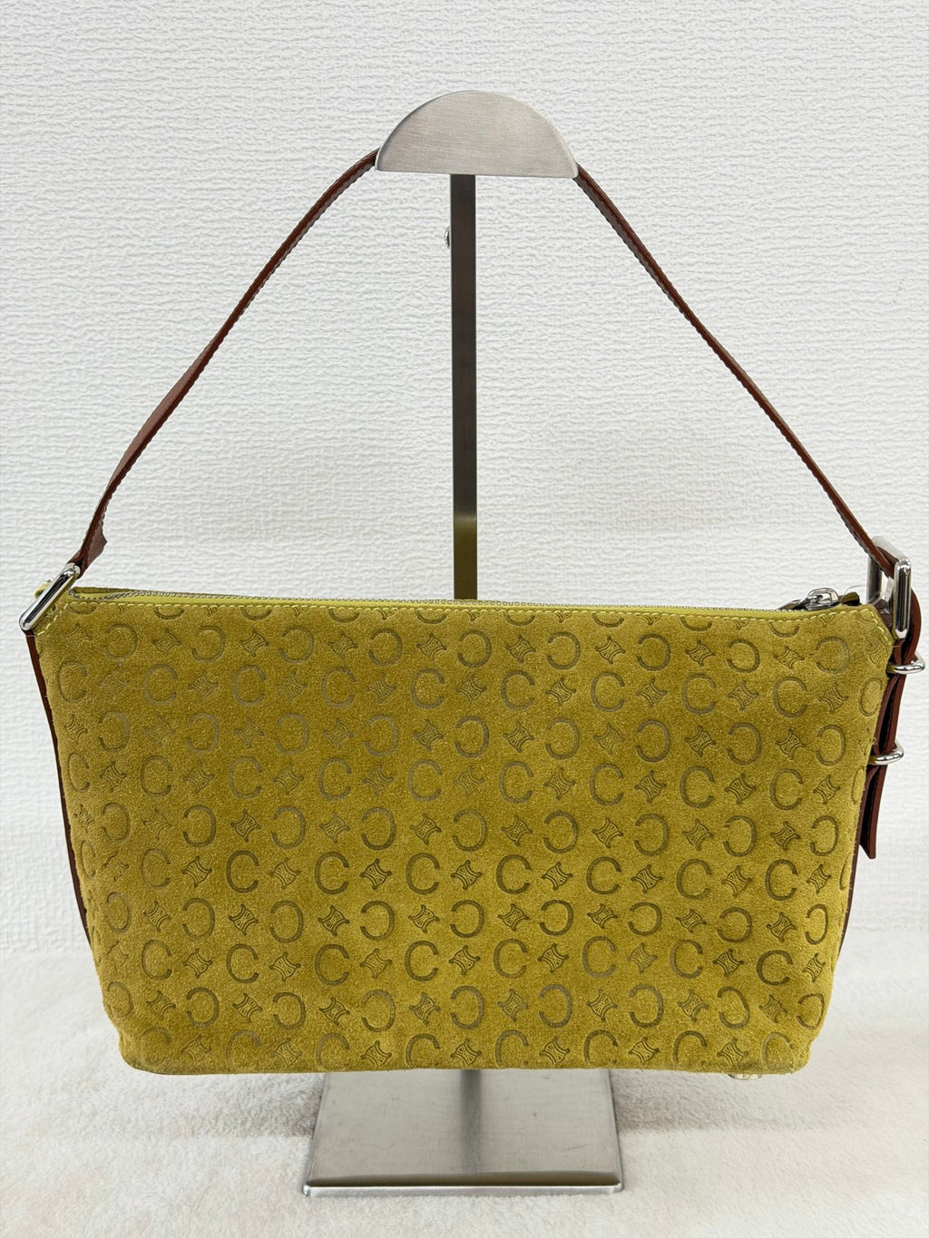 CELINE C Macadam Suede Accessory Pouch