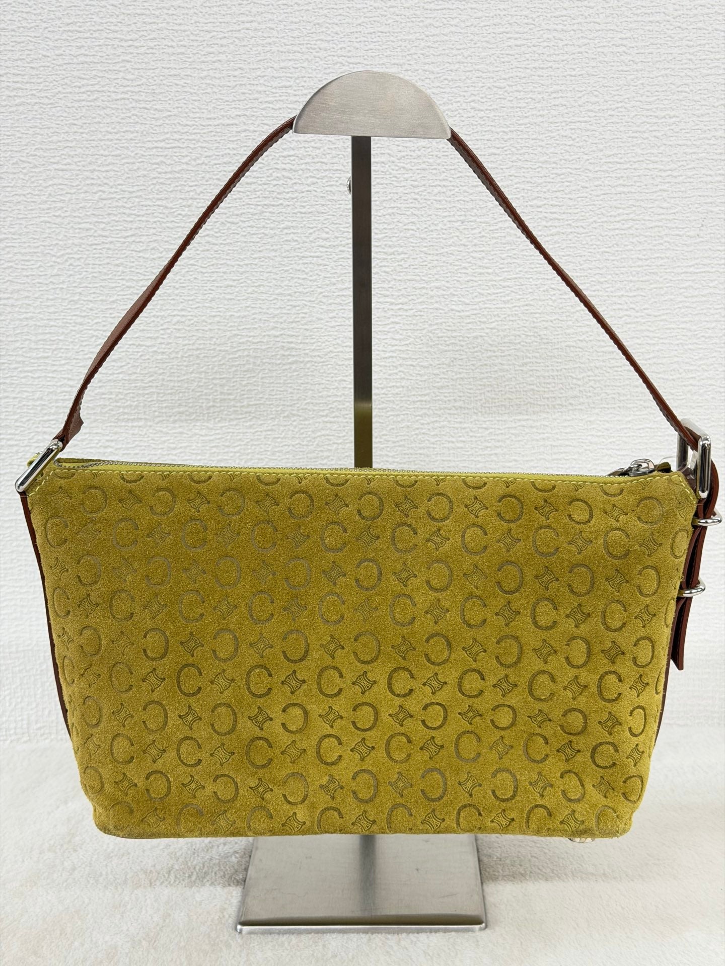 CELINE C Macadam Suede Accessory Pouch