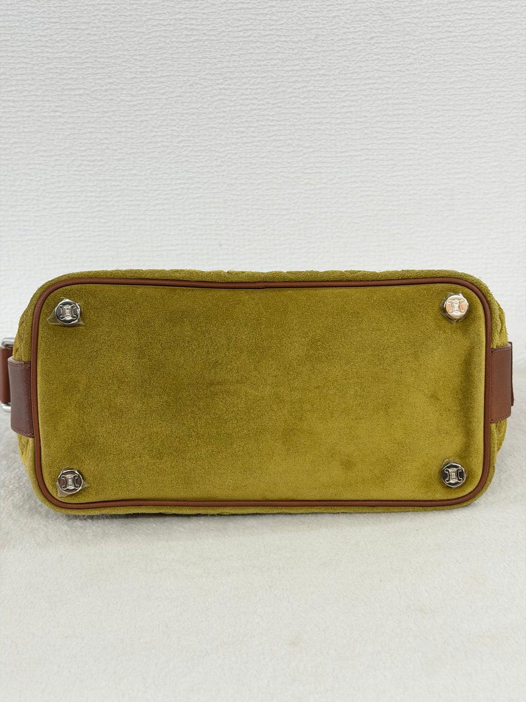 CELINE C Macadam Suede Accessory Pouch