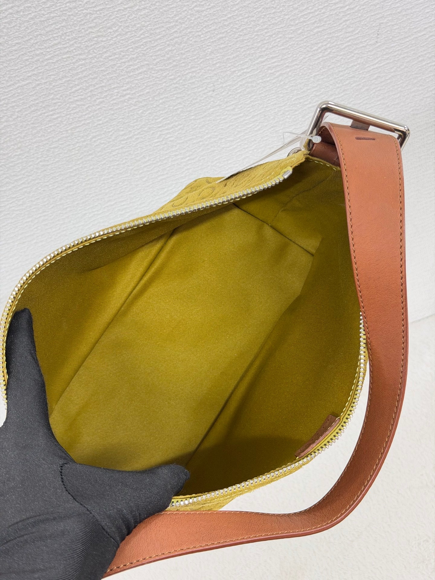 CELINE C Macadam Suede Accessory Pouch